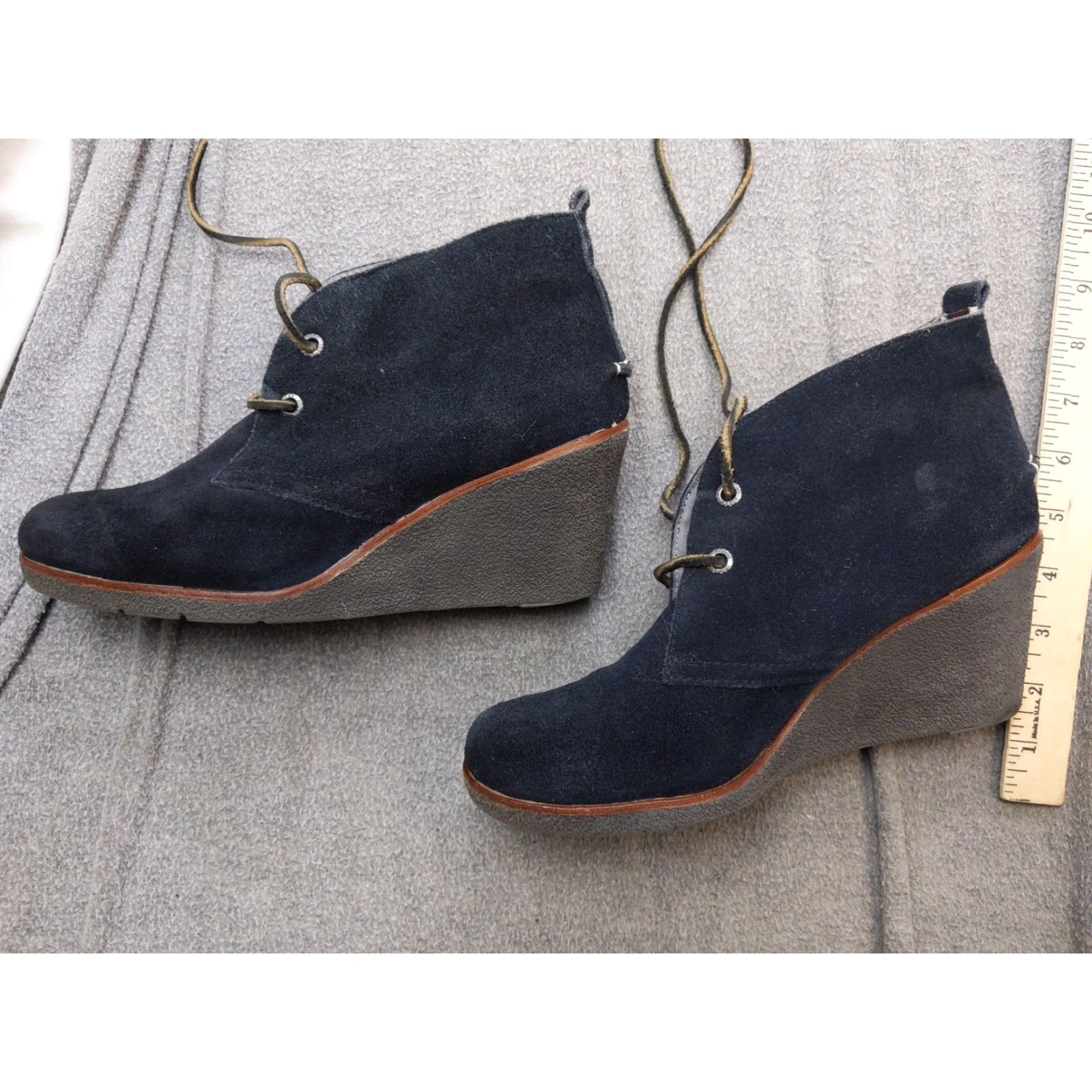 Sperry Sperry Top-Sider Boots Womens Size 9 Blue Suede Ankle Wedge Lace Up Booties Size US 9 / IT 39 - 6 Thumbnail