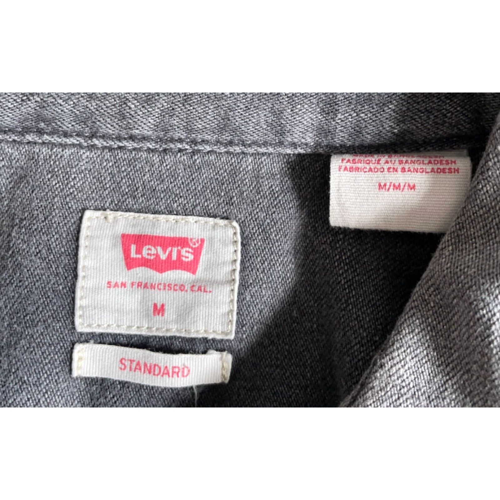 Levi's Levi's Denim Western Shirt Men Medium Gray Pearl Snap Buttons Casual Workwear 90s Grunge Western Button-Up Regular Fit Size US M / EU 48-50 / 2 - 3 Thumbnail