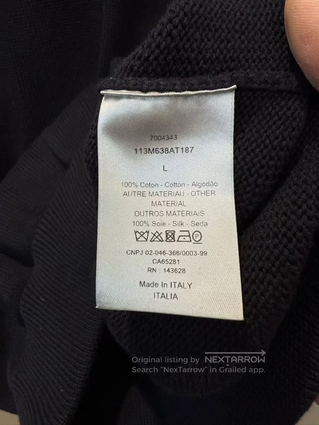 Dior black blue logo sweater by dior. Size US L / EU 52-54 / 3 - 3 Thumbnail