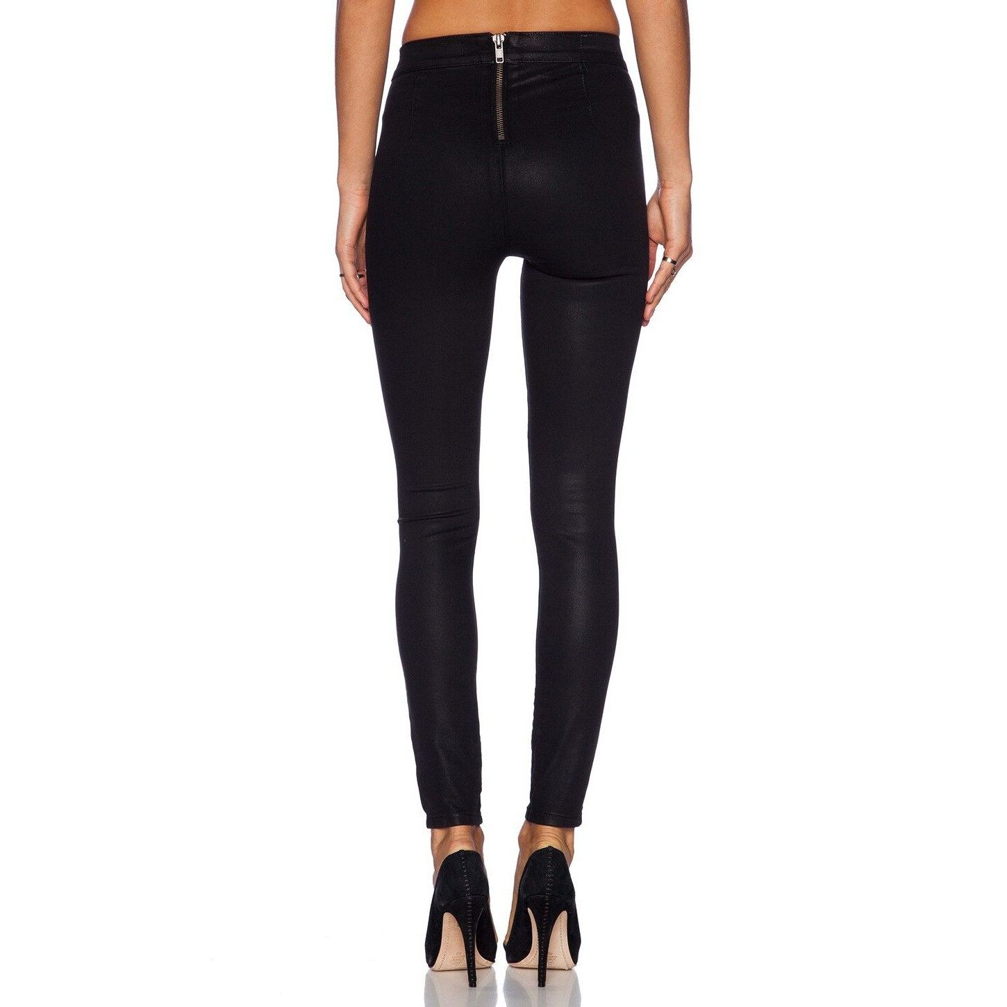 Lovers and Friends Lovers + Friends Jesse Black Coated Legging with Light Shimm Size 28" / US 6 / IT 42 - 3 Thumbnail