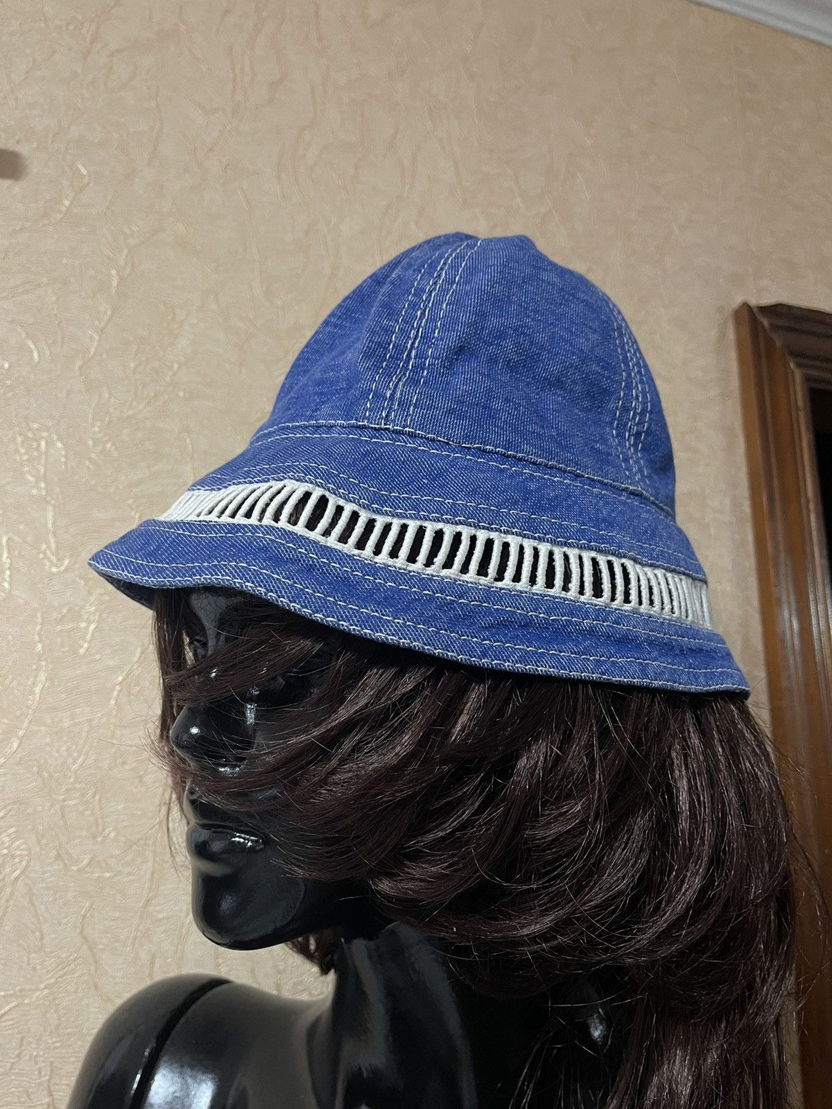 Vintage Vintage 90s bucket hat blue jean Size ONE SIZE - 6 Thumbnail