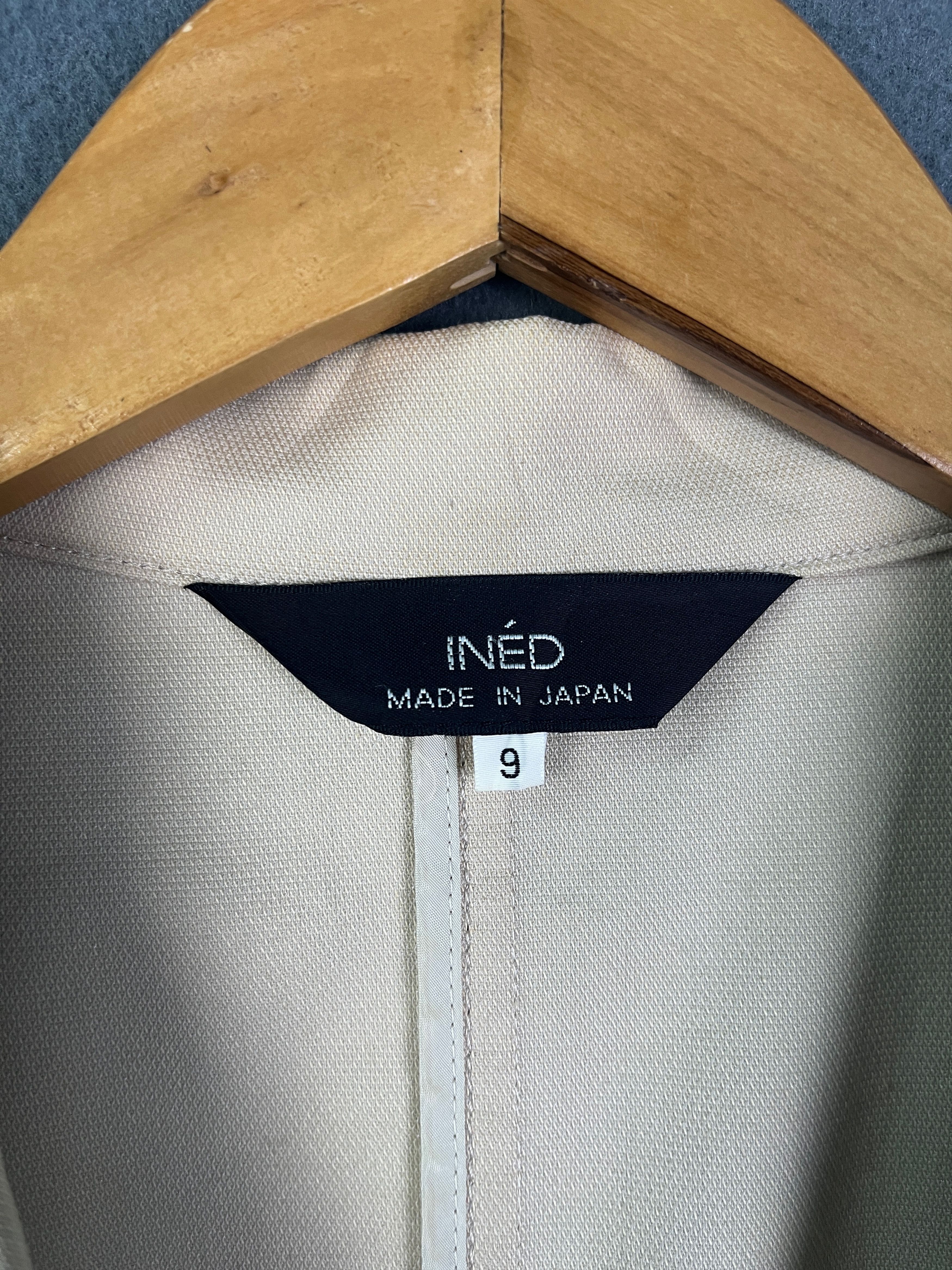 Japanese Brand Ined Single Button Blazer Jacket Beige Yohji Yamamoto Size S / US 4 / IT 40 - 12 Thumbnail