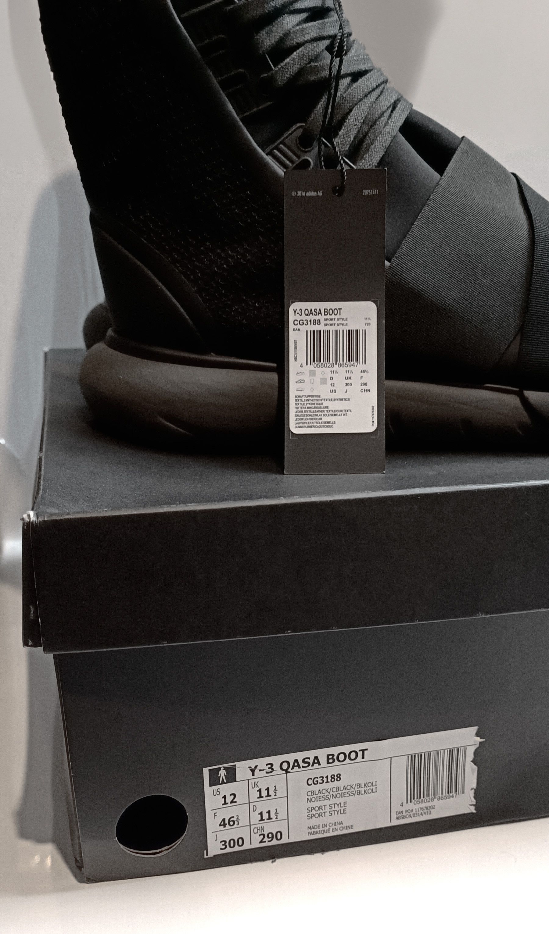 Adidas × Y-3 × Yohji Yamamoto Adidas Y-3 Qasa Boot 'Core Black' CG3188 Size US 12 / EU 45 - 6 Thumbnail