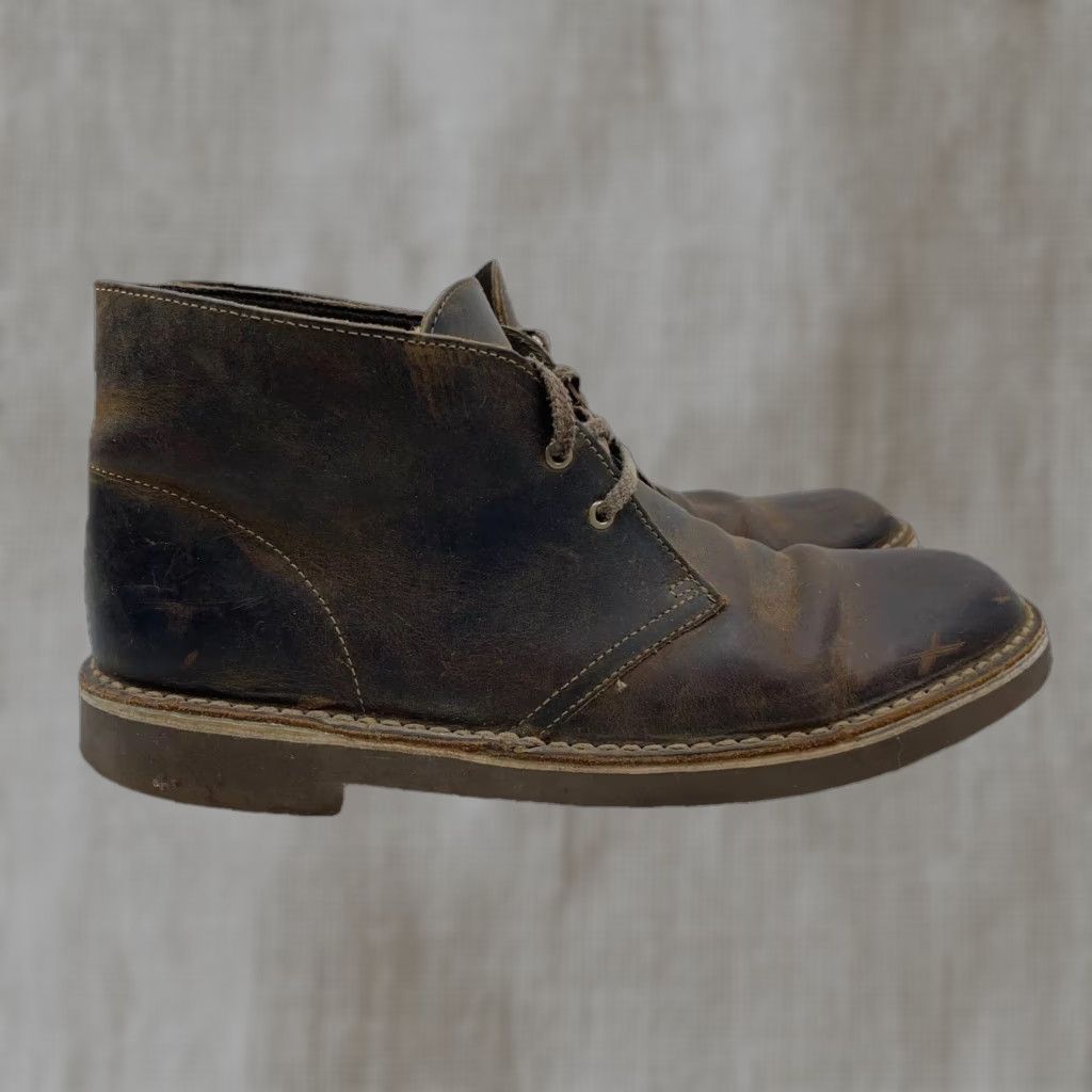 Clarks Clarks Bushacre 2 Chukka Ankle Boots Men 9 Brown Leather Lace Up Size US 9 / EU 42 - 1 Thumbnail