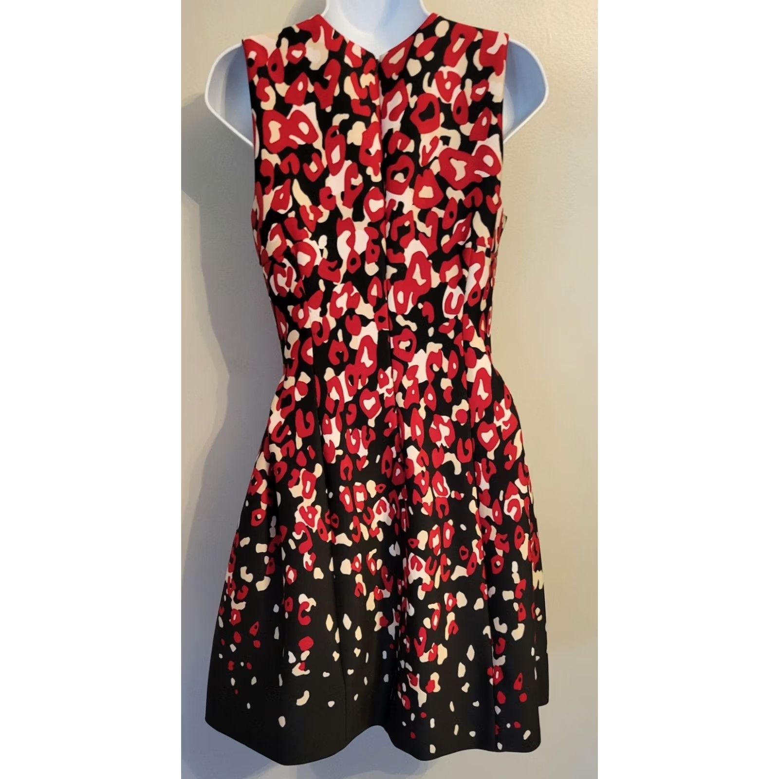 Calvin Klein Calvin Klein Floral Fit & Flare Scuba Knit Dress 2 Petite Black Womens Size XS / US 0-2 / IT 36-38 - 3 Thumbnail