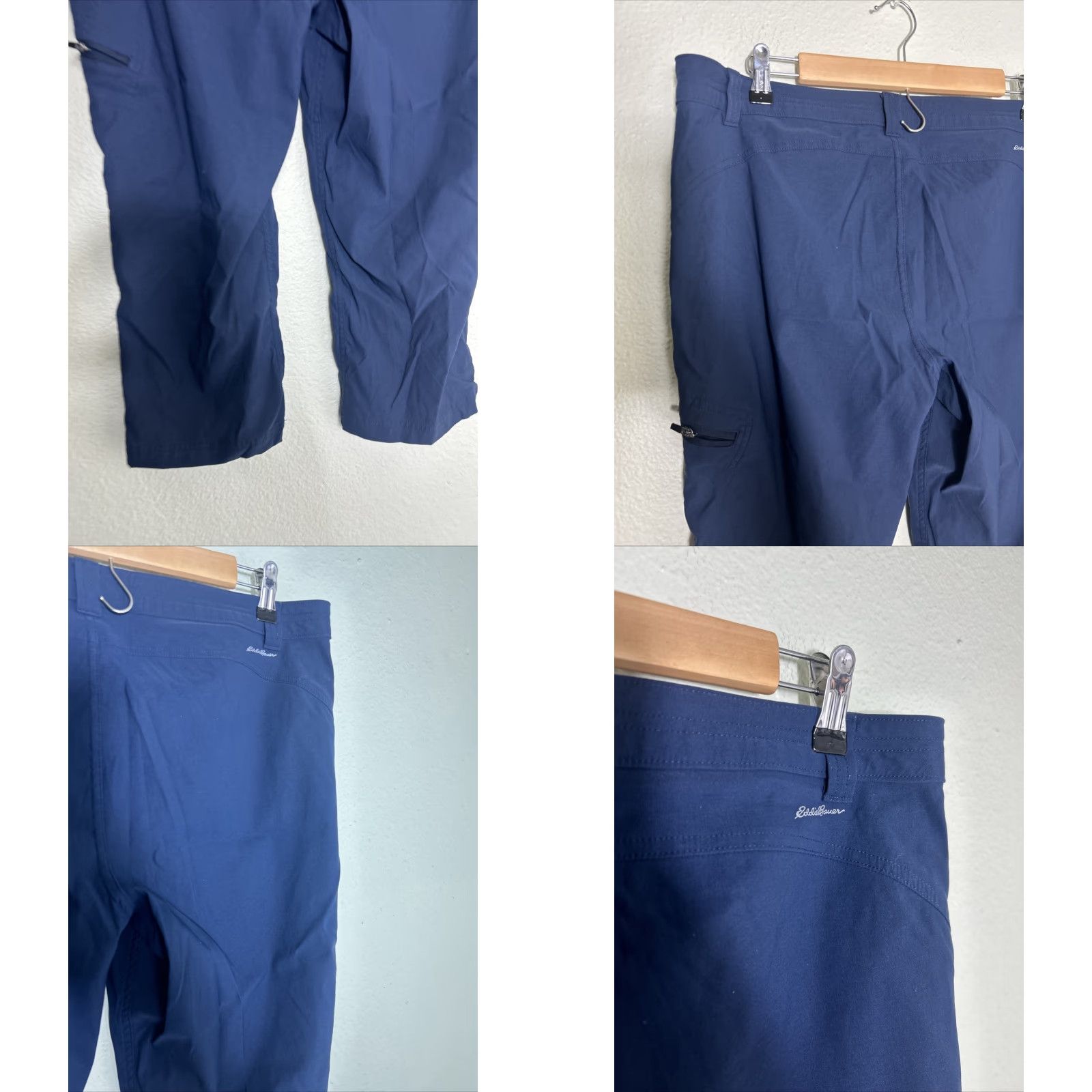 Eddie Bauer Eddie Bauer Womens Cropped Cargo Pants Nylon 36x21 Navy Blue Size 16 Womens Mens Girls not applicable Size 38" / US 16 / IT 52 - 8 Thumbnail