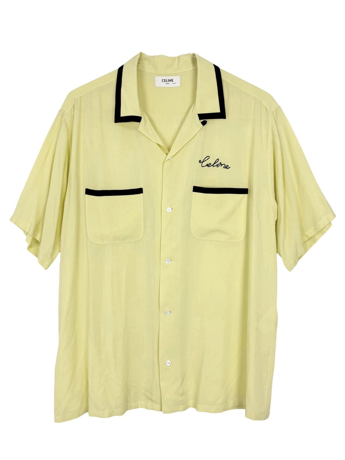 Celine × Hedi Slimane SS22 Loose Bowling Shirt Summer Hawaiian