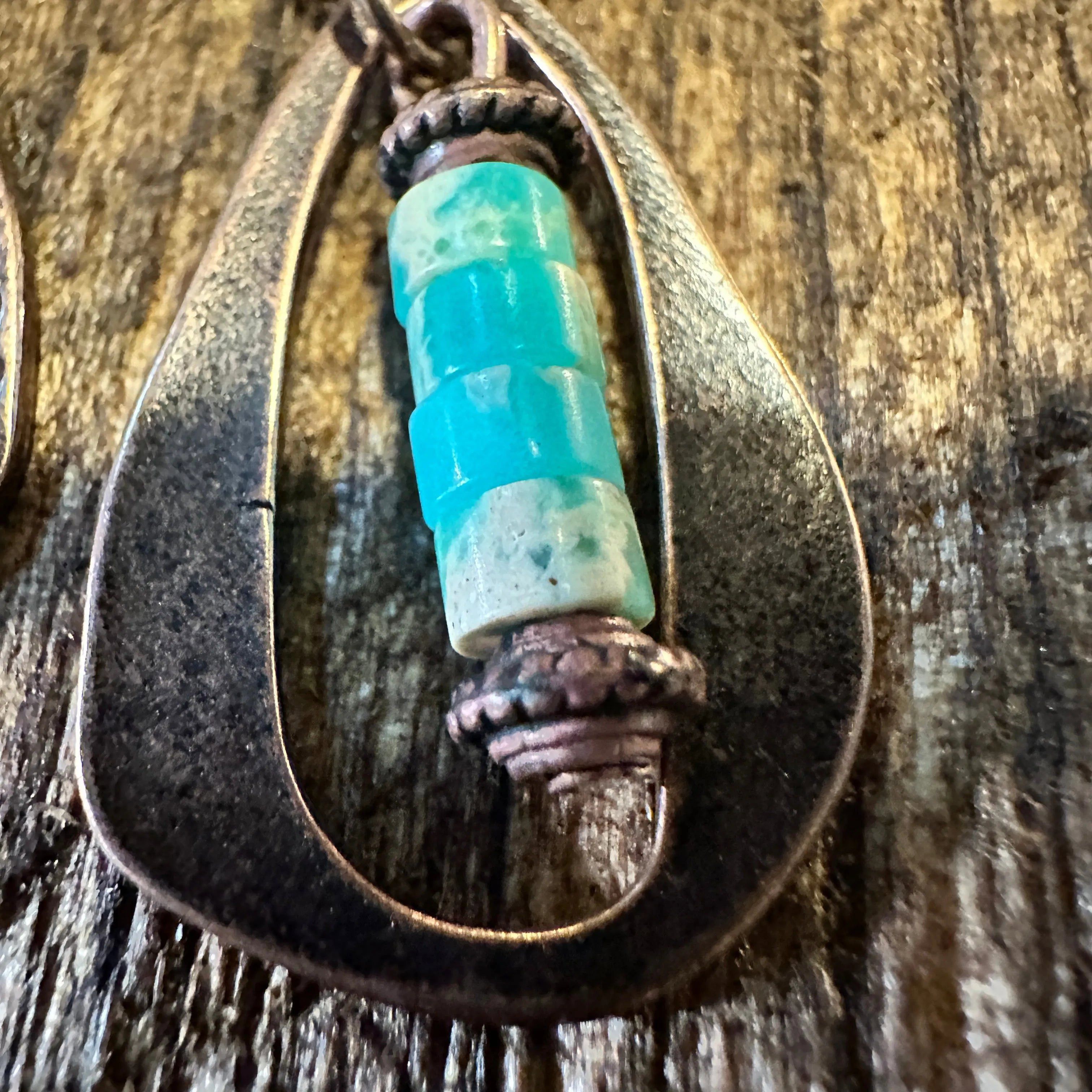 Other Boho Hippie Western Delicate Copper & Turquoise Drop Wire Ea Size ONE SIZE - 3 Thumbnail