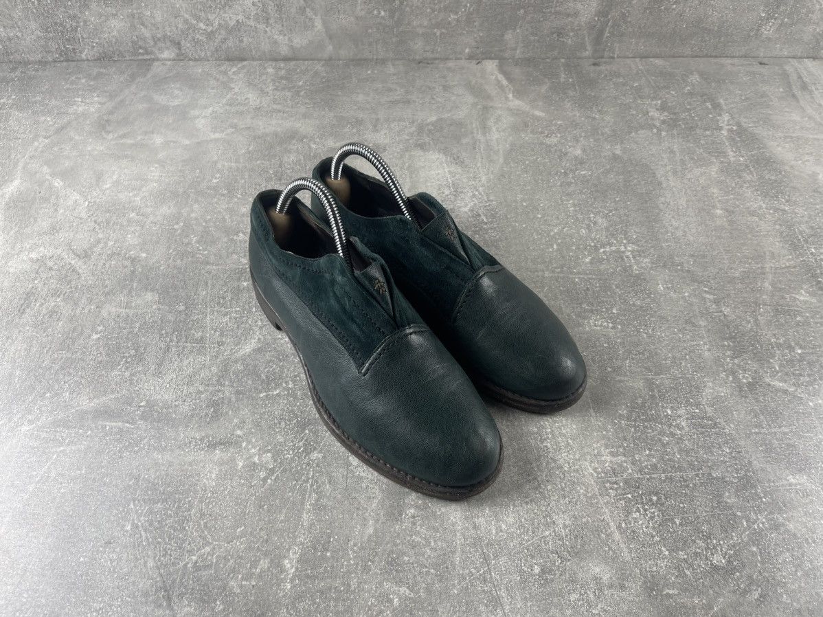 HENRY BEGUELIN Henry Beguelin Slip On Shoes Deep Forest Green Leather Size US 7.5 / IT 37.5 - 3 Thumbnail