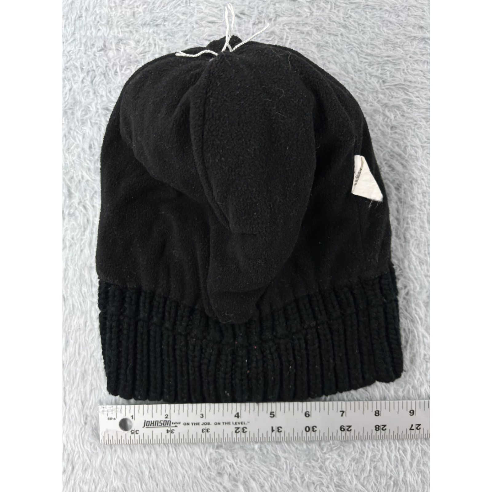 Vintage Panache Beanie Toque Womens One Size Black Cable Knit Acrylic Poly Lined Ski Pom Beanie Size ONE SIZE - 7 Thumbnail