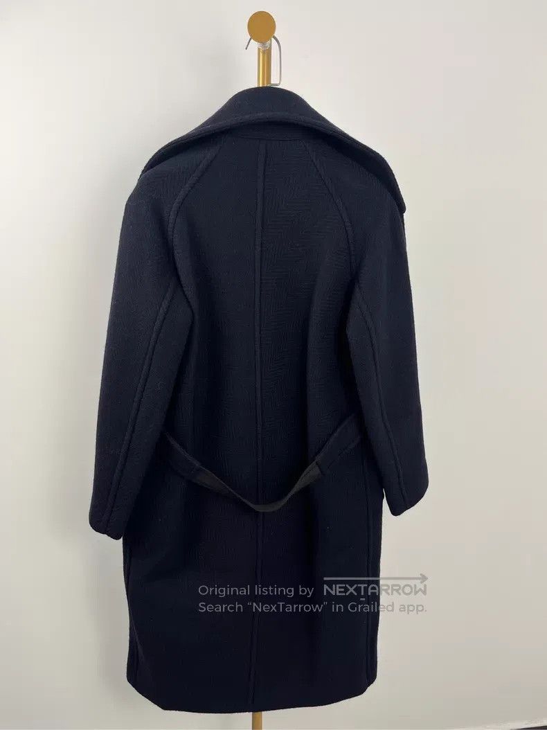 Hermes Hermes Navy Blue Collar Long Sleeve Wool Coat Size XXS / US 00 / IT 34 - 2 Thumbnail