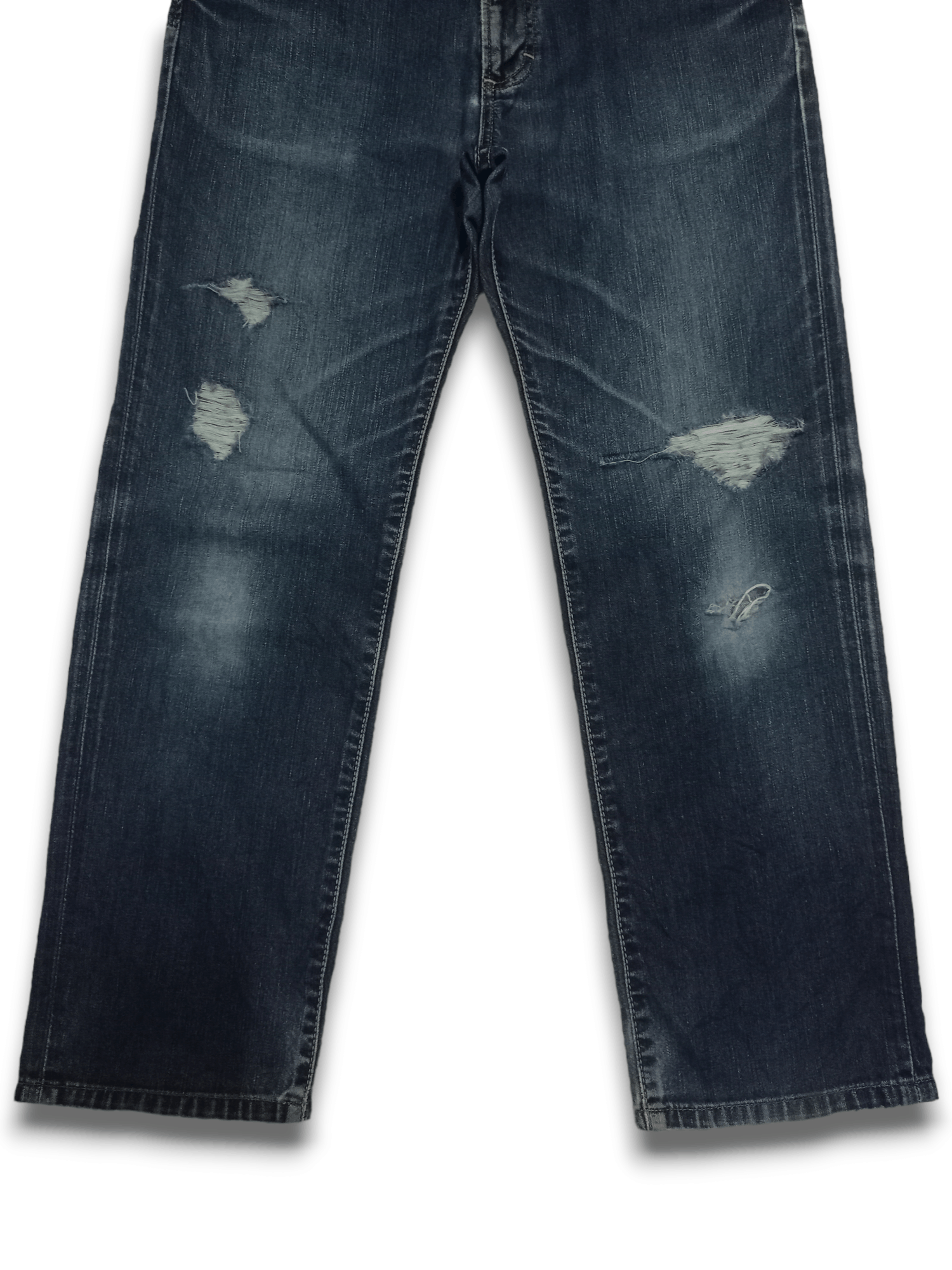 Wrangler Vintage Wrangler Blue Wash Distressed Baggy Jeans 32x28 Size US 32 / EU 48 - 7 Thumbnail