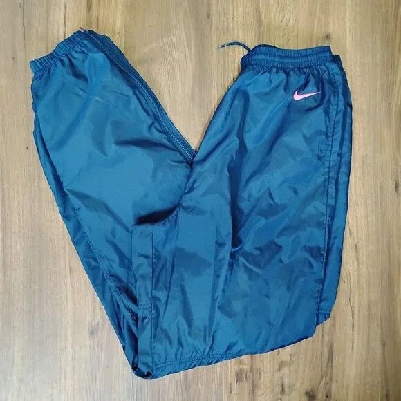 Nike Vintage 90s Nike Wind Pants Joggers Trainers Navy Blue Size US 32 / EU 48 - 1 Thumbnail
