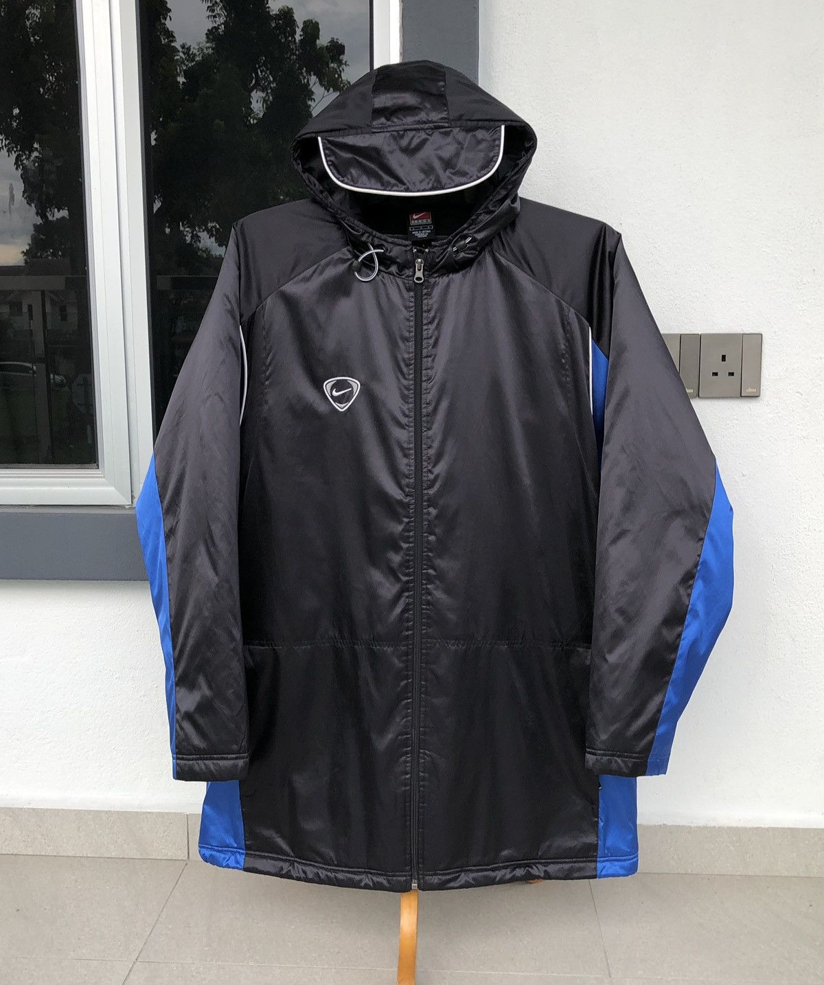 Nike Vintage 90s Nike TEAM Lined Fleece Long Jacket Size US L / EU 52-54 / 3 - 7 Thumbnail
