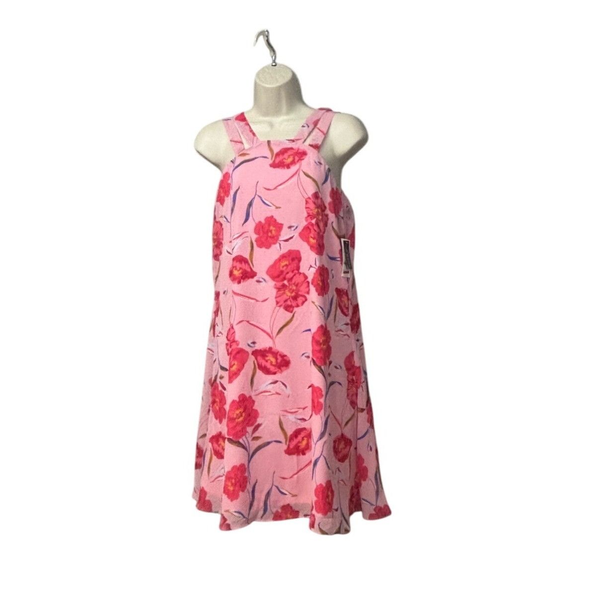 Bar III Bar III Printed Trapeze Dress, Pink/Red, Sz. XS Size XS / US 0-2 / IT 36-38 - 5 Thumbnail