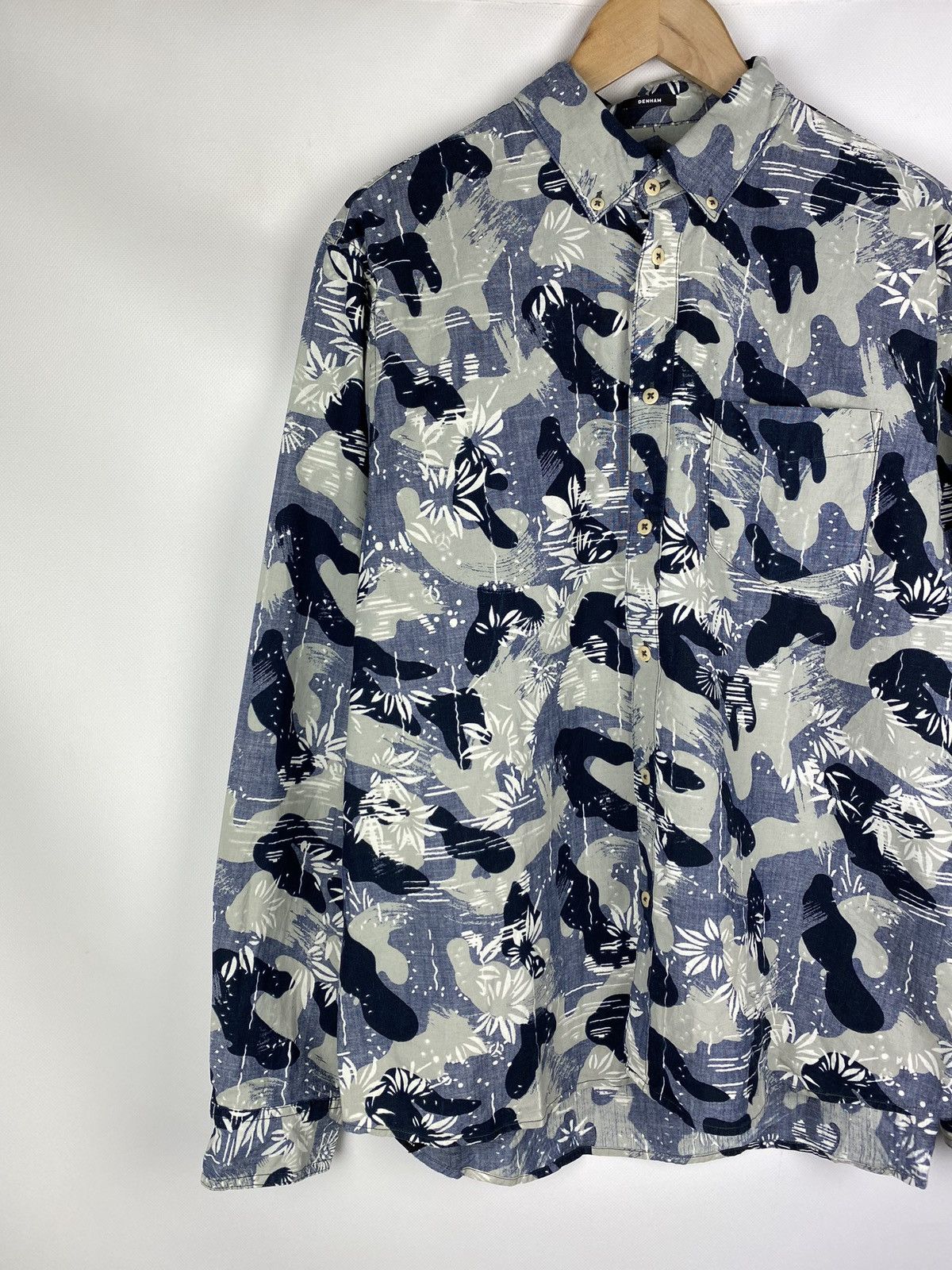 DENHAM Denham men’s long sleeve patterned button up shirt Size US XL / EU 56 / 4 - 2 Thumbnail