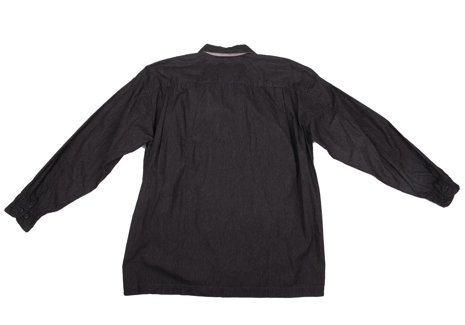 Issey Miyake Cotton Denim Shirt in Charcoal, Size M Size US M / EU 48-50 / 2 - 14 Thumbnail