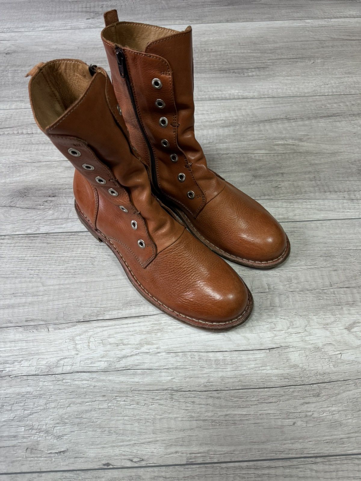 MoMA Moma Tronchetto Ankle Leather Brown Boots Size 40 Size US 8 / EU 41 - 4 Thumbnail