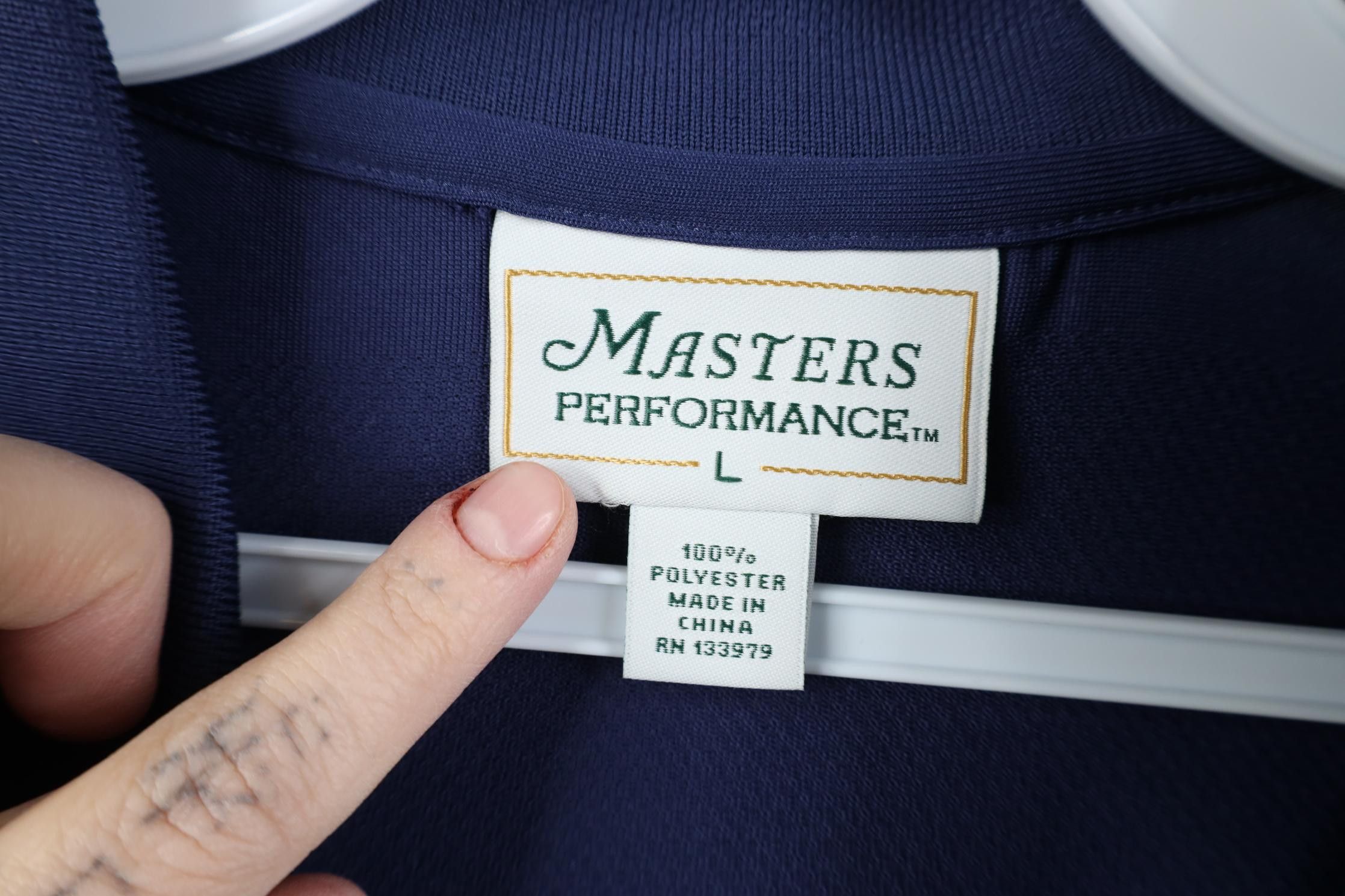 Vintage The Masters Performance Striped Ringer Knit Golf Polo Shirt Size US L / EU 52-54 / 3 - 9 Thumbnail