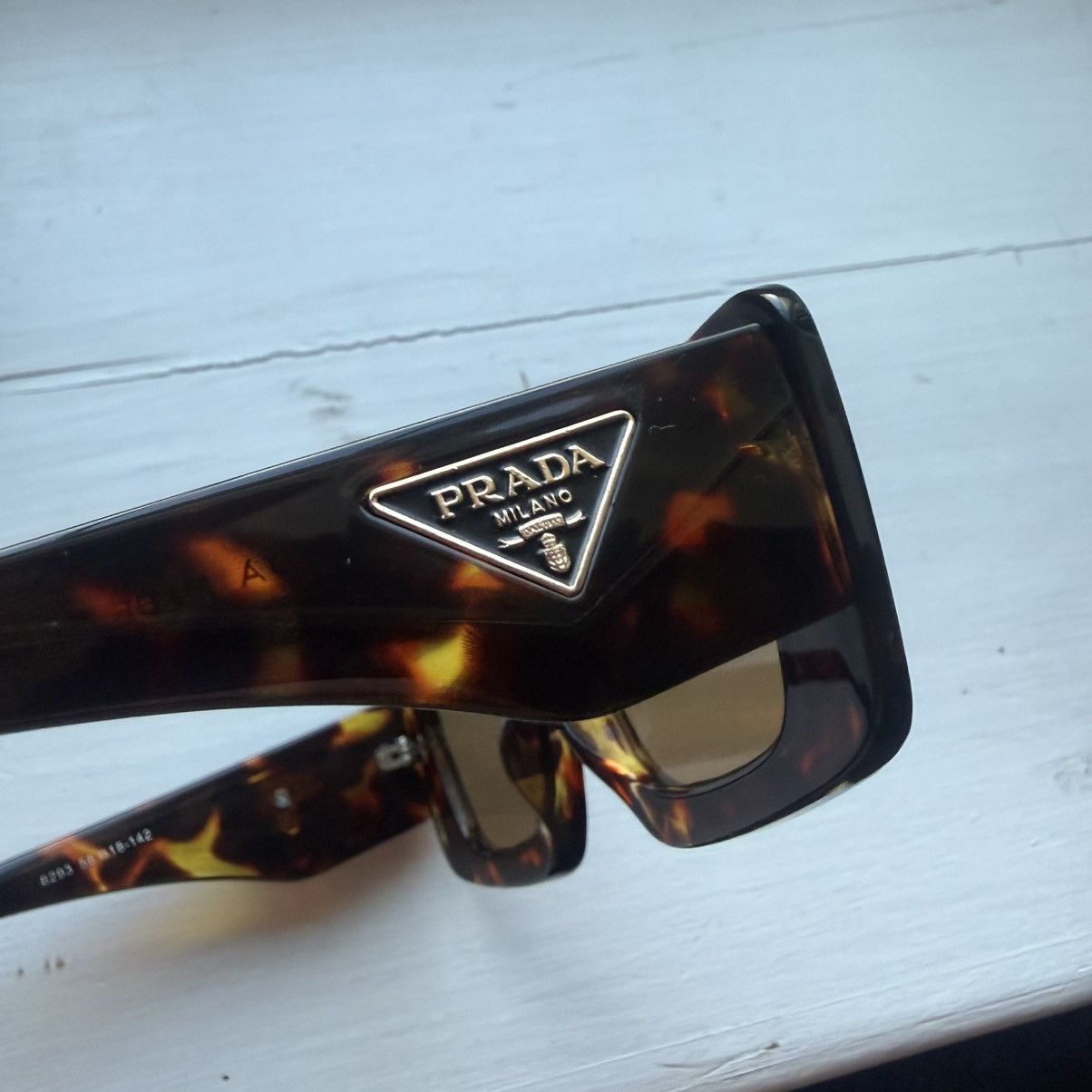 Prada Tortoise shell PRADA Sunglasses Size ONE SIZE - 4 Thumbnail