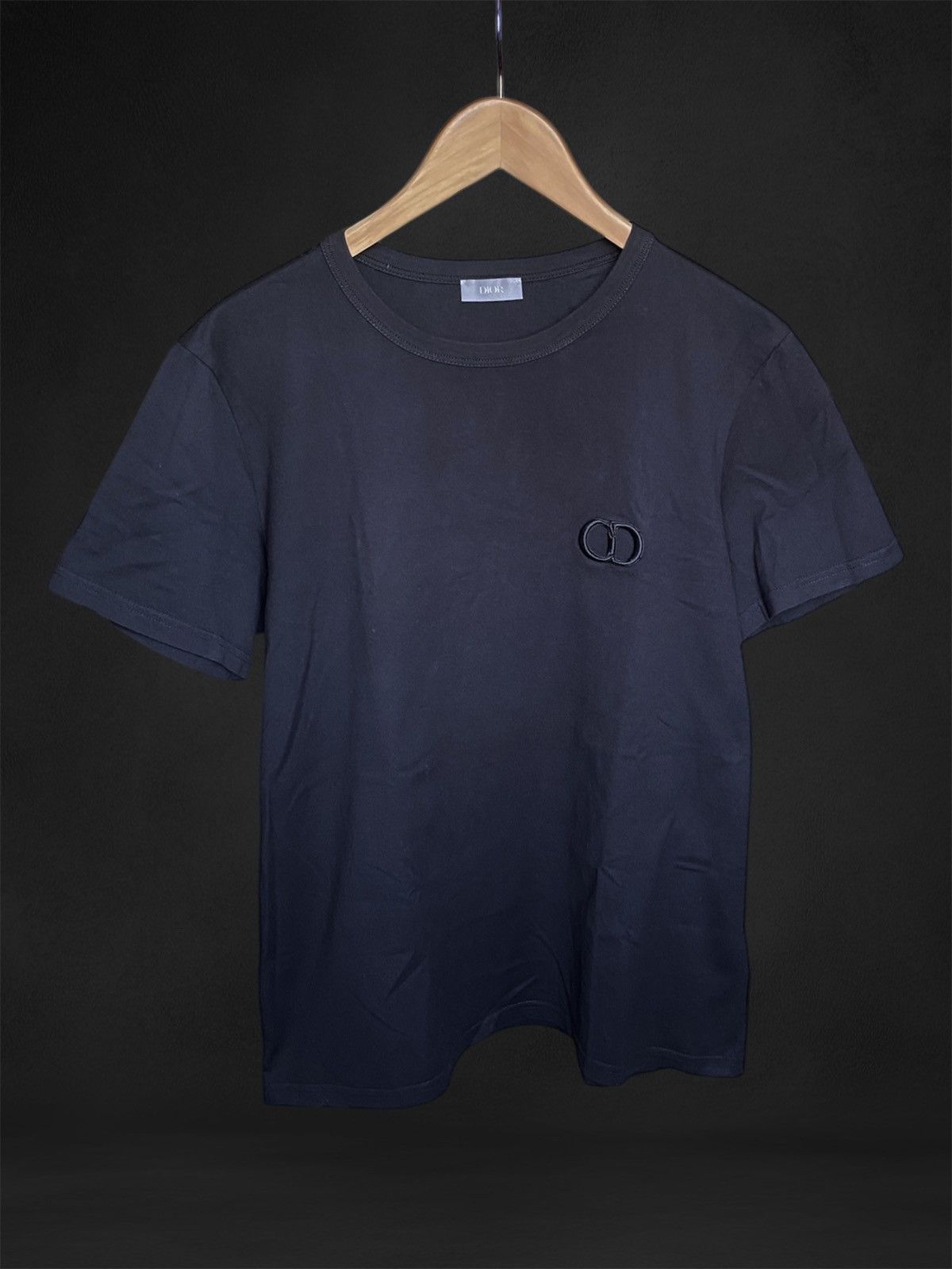 Dior Christian Dior Embroidered CD Icon Logo Black Cotton T-shirt Size US L / EU 52-54 / 3 - 3 Thumbnail