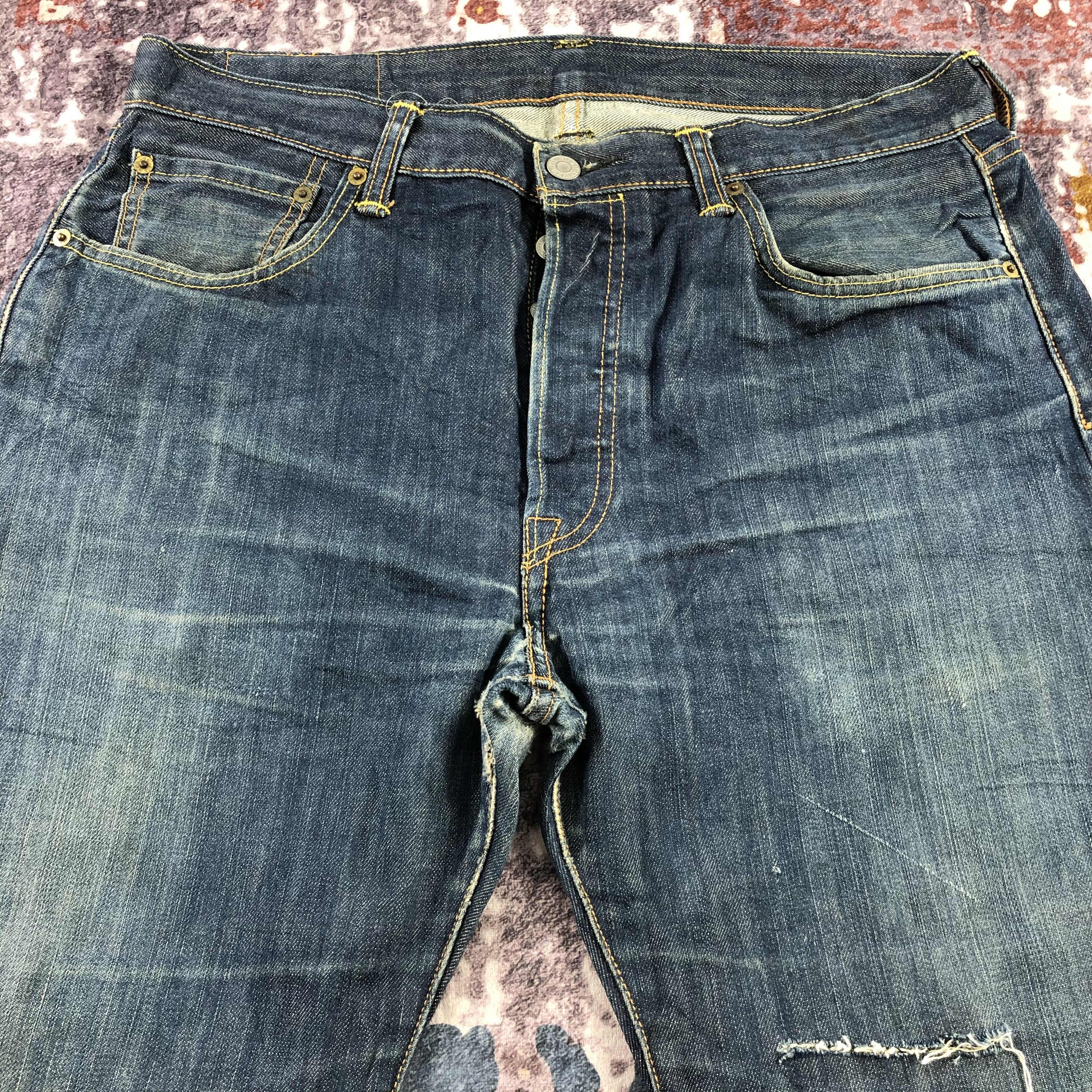 Levi's × Vintage Vintage Blue Wash Levis 501 Jeans-JM2925 Size US 35 - 3 Thumbnail