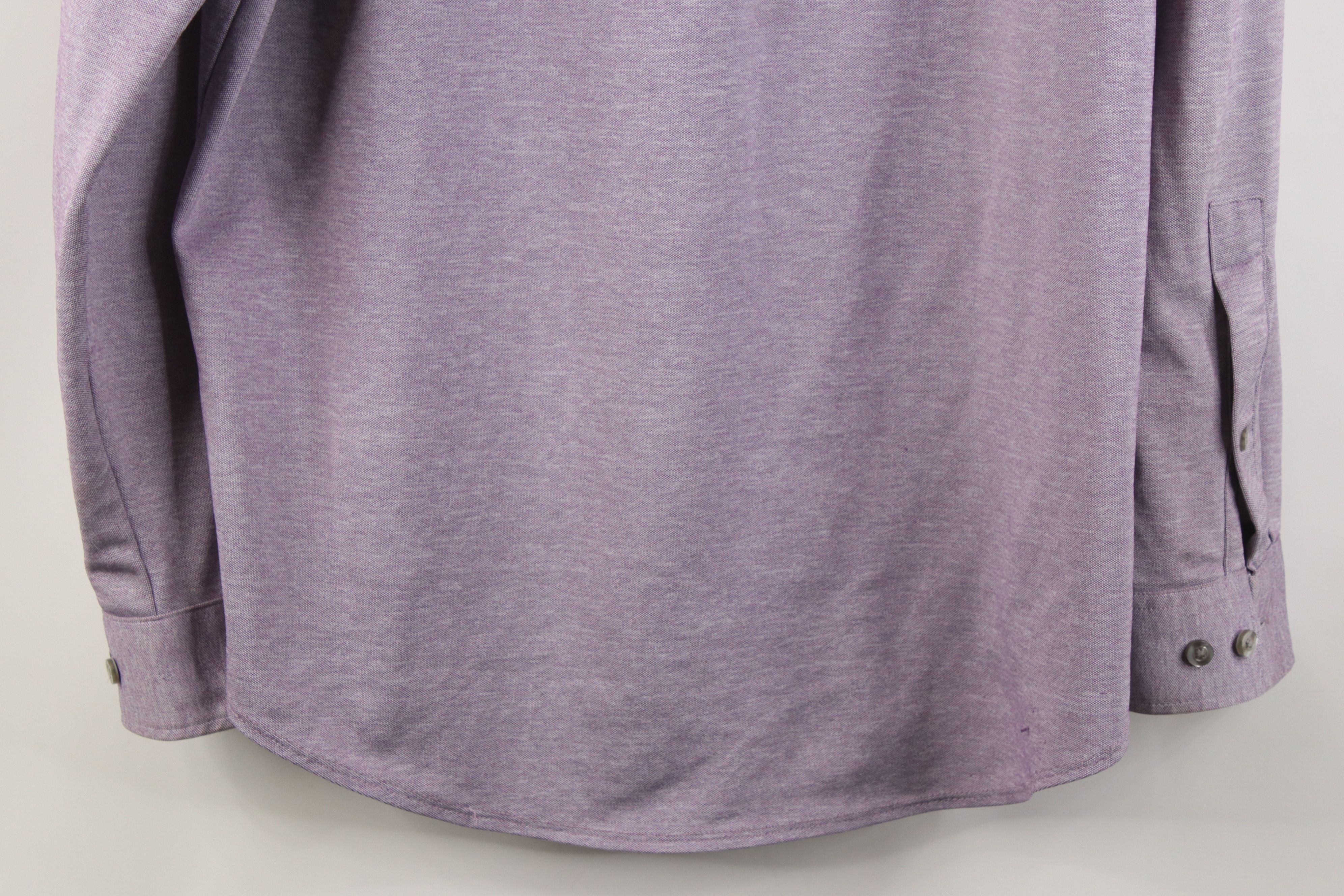 Michael Kors Michael Kors Fit Fine Gauge Knit Button Down Shirt Purple Size US L / EU 52-54 / 3 - 13 Thumbnail