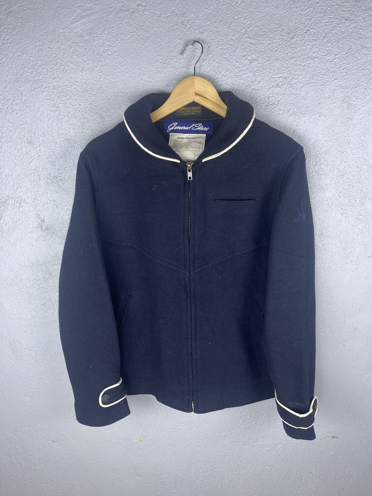 image of Mohawk General Store x Vintage General Store Wool Jacket in Navy, Men's (Size Medium)