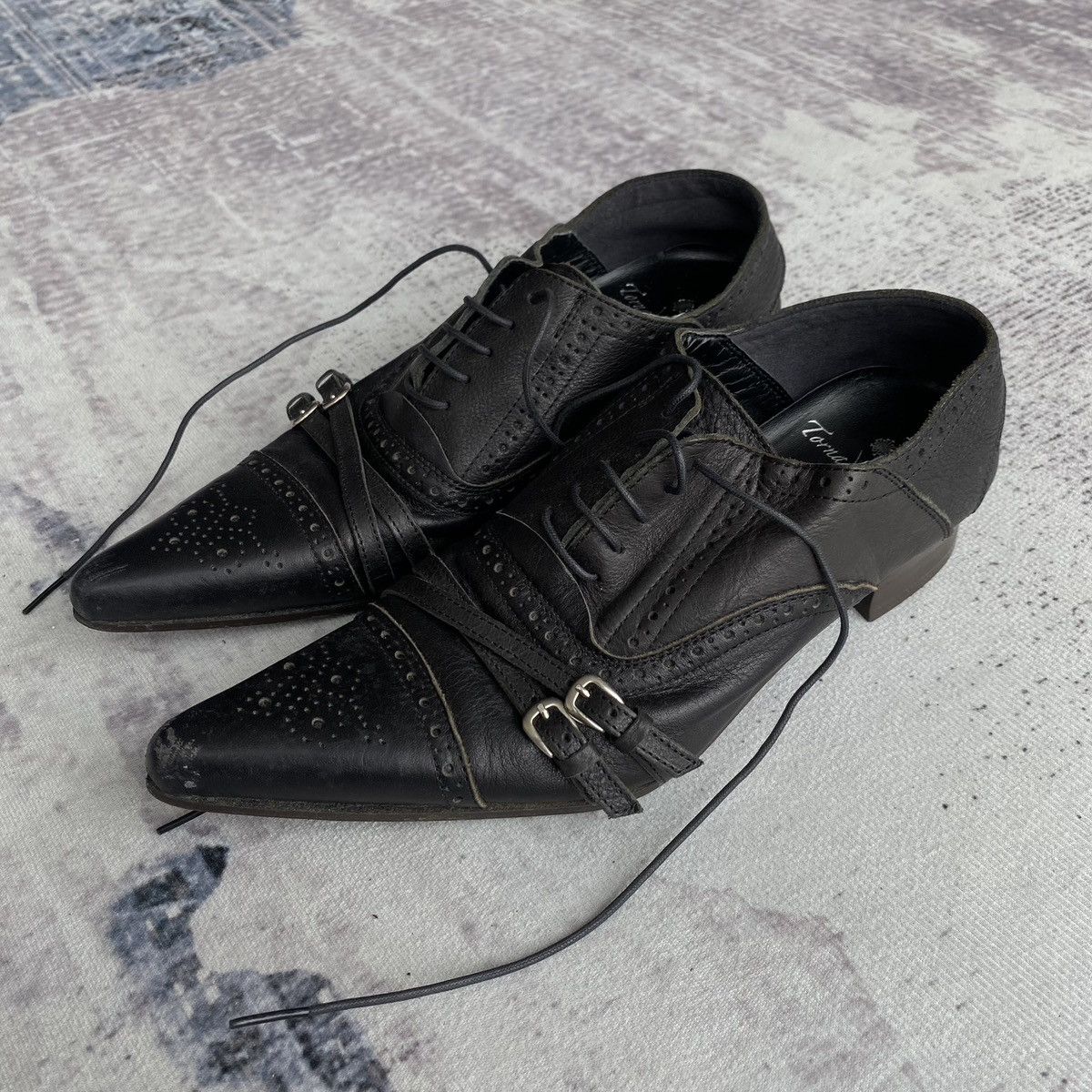 image of If Six Was Nine x Le Grande Bleu L G B Tornado Mart Bondage Boots in Black, Men's (Size 7)