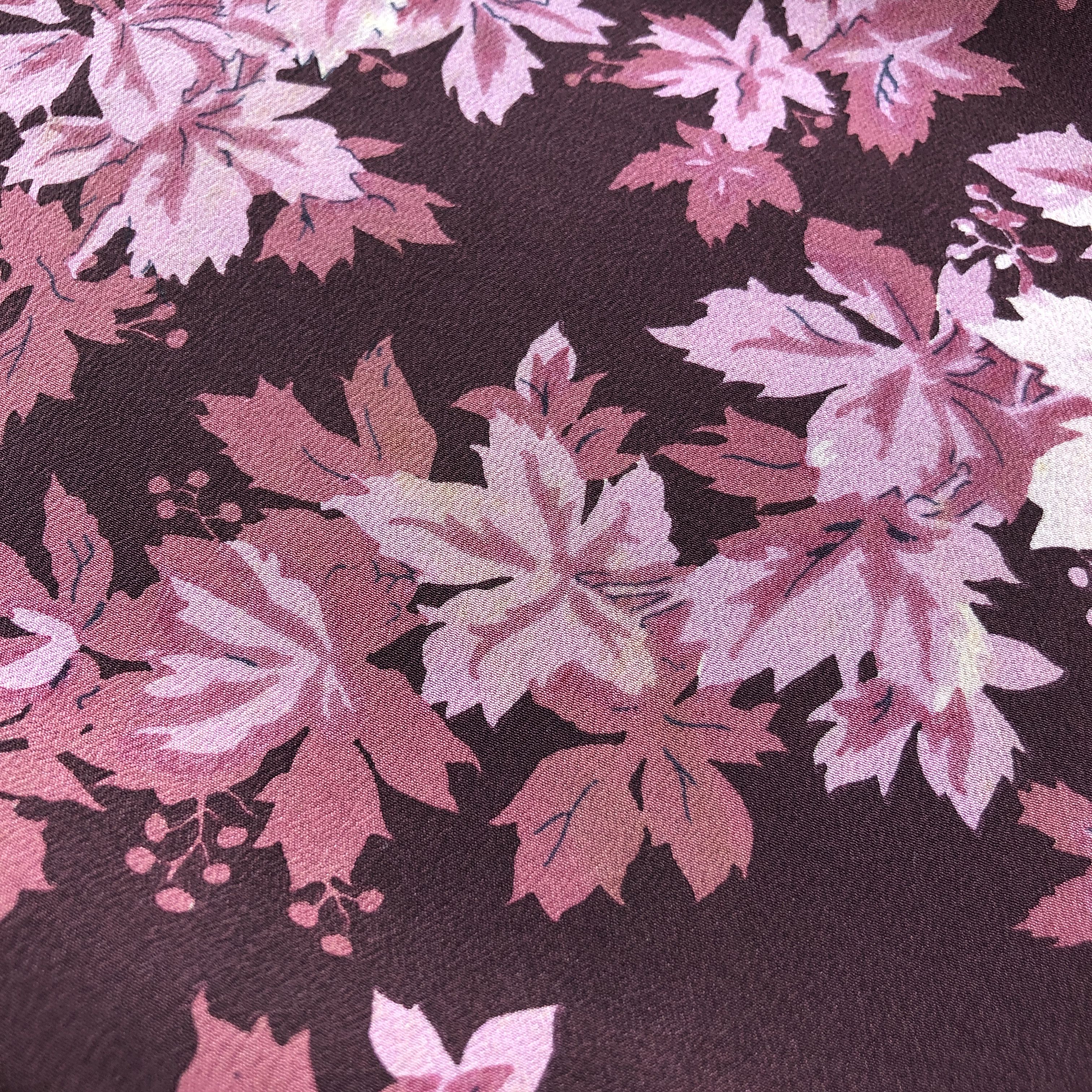 Vintage Sure Flag Floral Hand Rolled Silk Scarf M1219 Size ONE SIZE - 7 Thumbnail