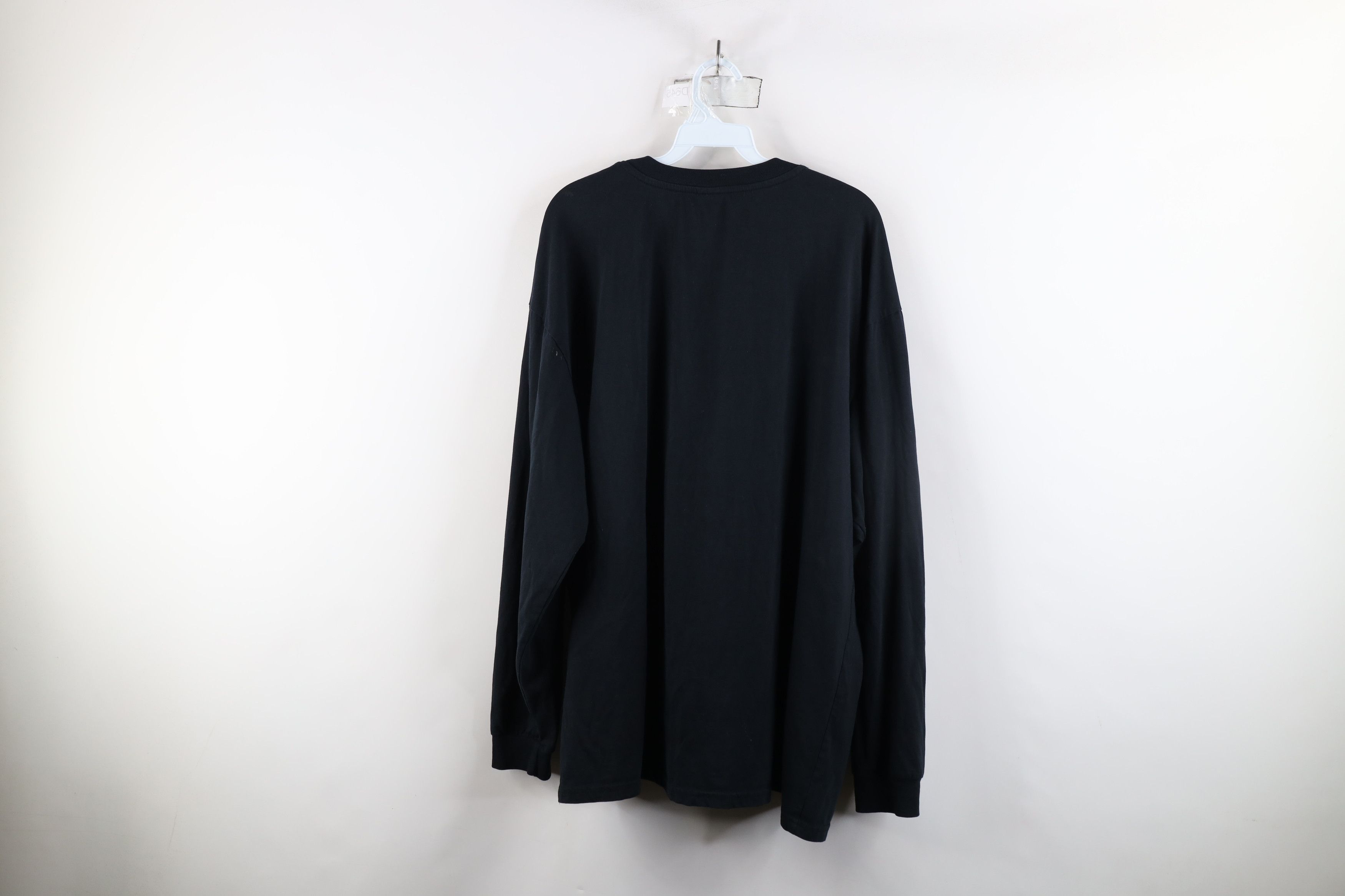 Vintage Vintage 90s Streetwear Blank Faded Long Sleeve T-Shirt Black Size US XL / EU 56 / 4 - 10 Thumbnail