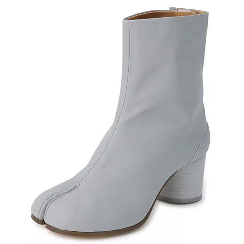 Maison Margiela o1s22i1n0724 Leather Tabi Ankle Boots in Grey Size US 9 / IT 39 - 2 Thumbnail
