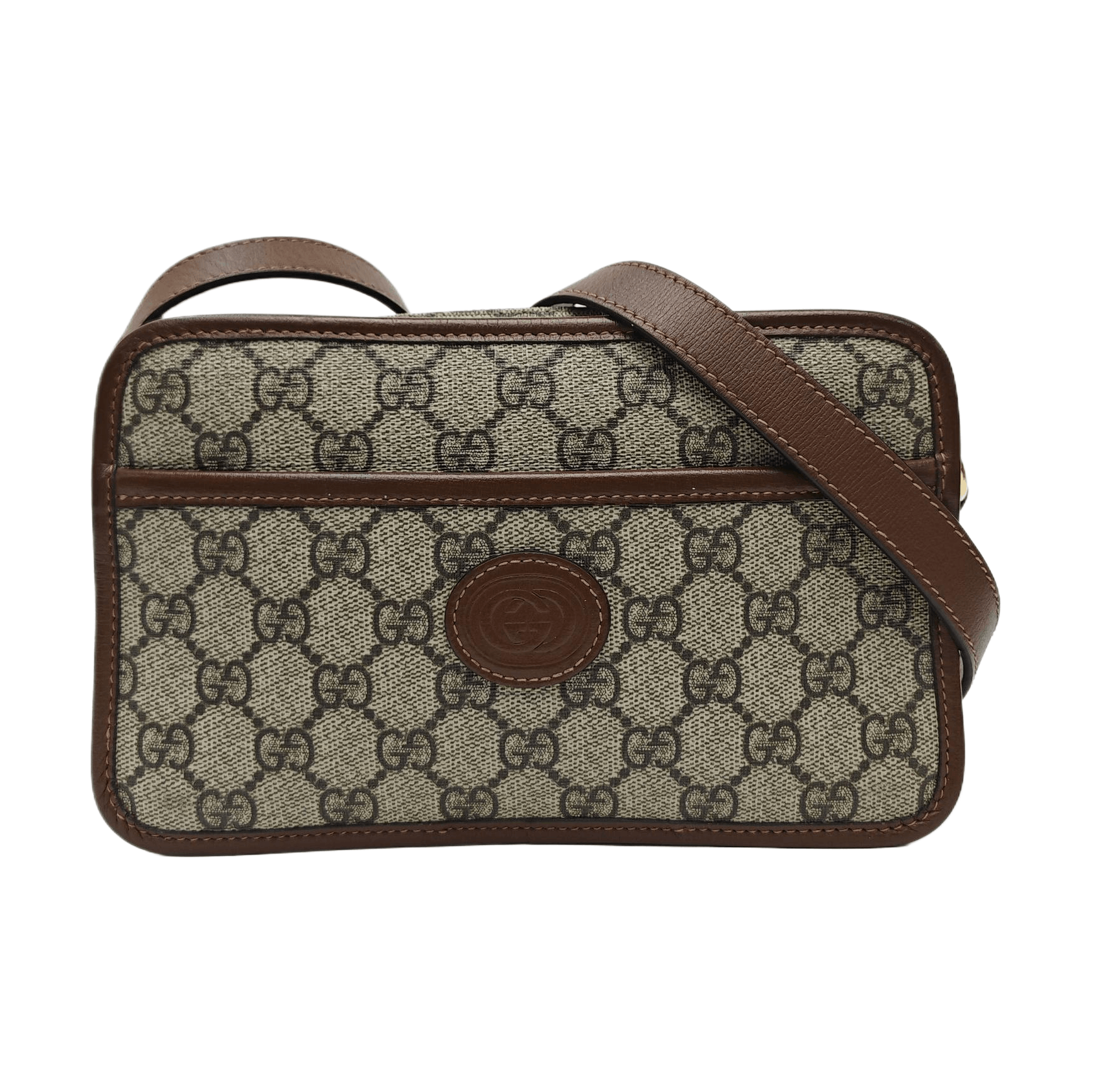 Gucci Gucci Interlocking G Coated Canvas Shoulder Bag ONE SIZE Size ONE SIZE - 1 Thumbnail