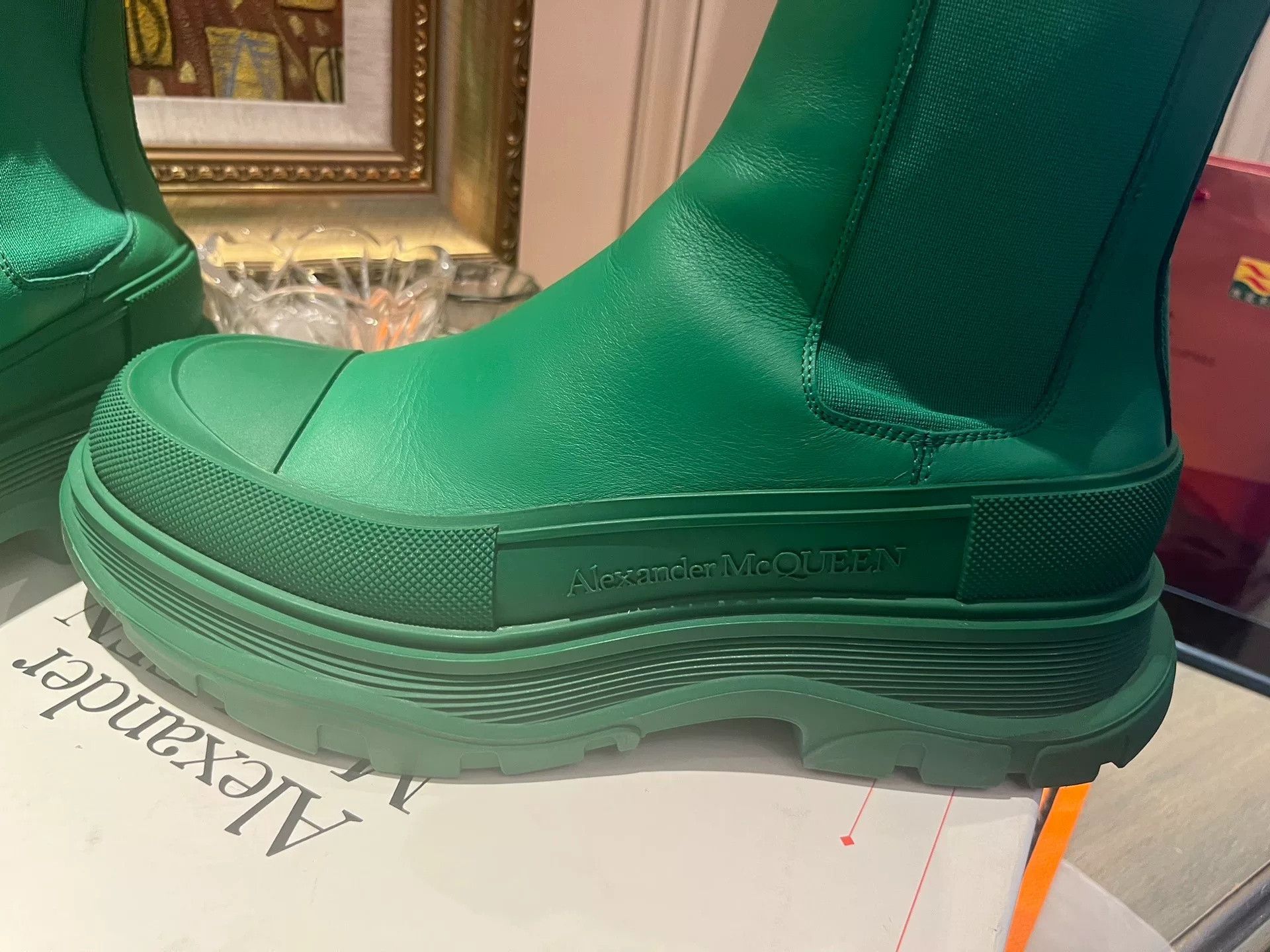 Alexander McQueen Alexander McQueen Green Tread Boots Size US 9 / EU 42 - 3 Thumbnail