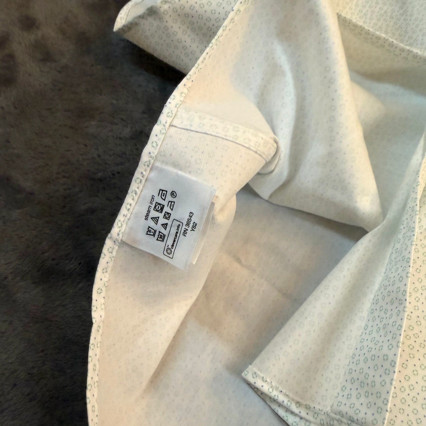 Van Heusen Van Heusen Dress Shirt Mint Blue Mens XL Slim Wrinkle Free Stretch Geometric Button Front 17.5 36/37 Size 46R - 7 Thumbnail