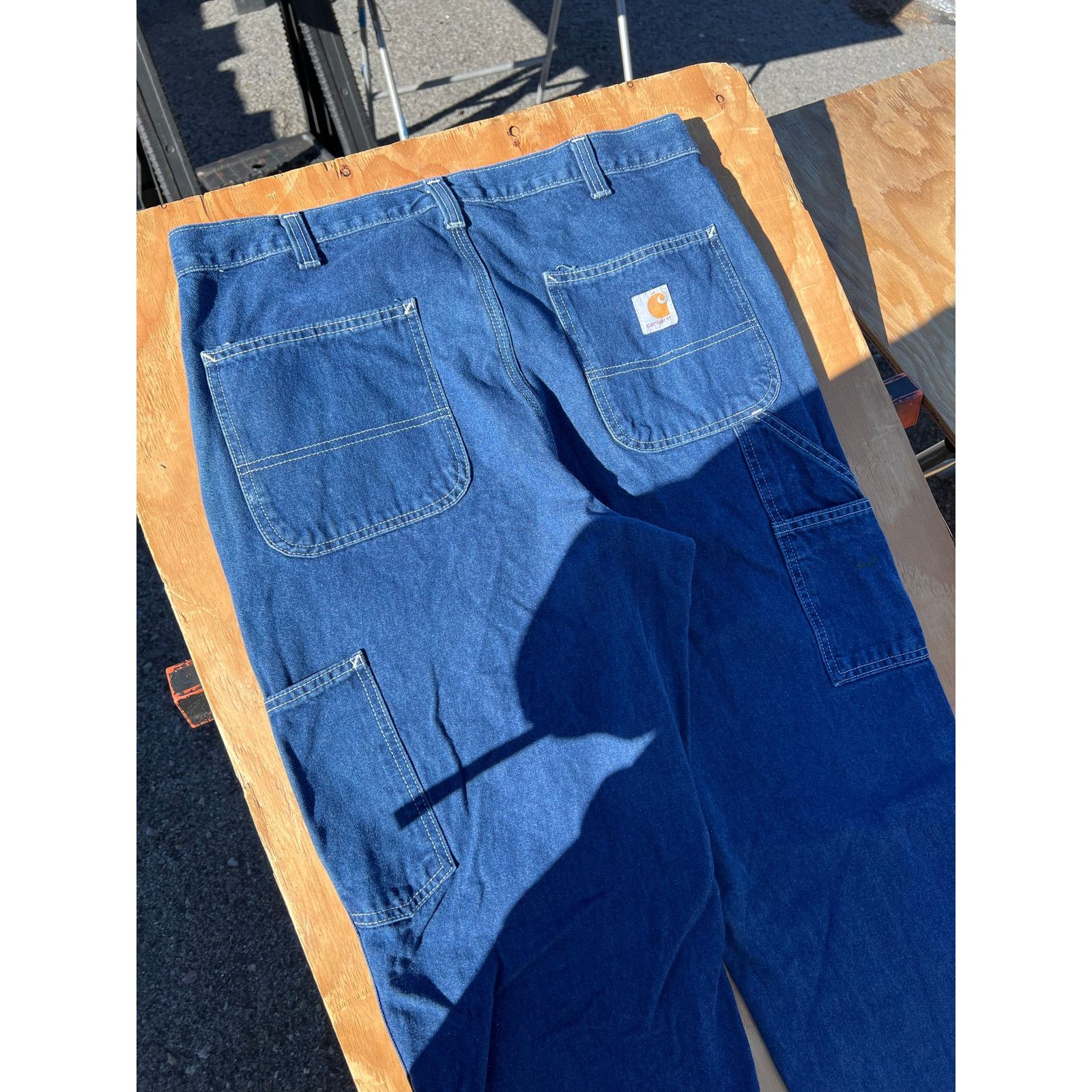 Carhartt Carhartt Jeans 34x 32 Blue Denim Carpenter Dungaree distress Size US 34 / EU 50 - 12 Thumbnail