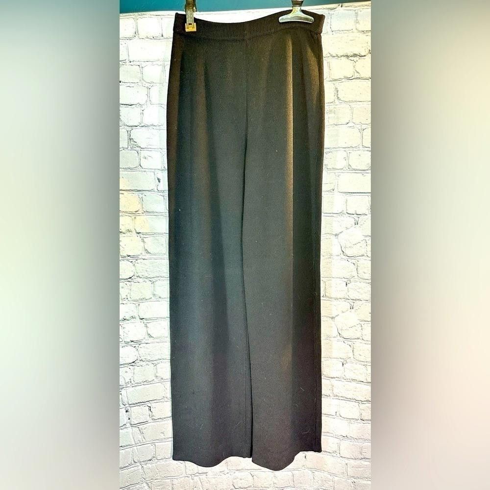 Andrew St. John St. John Collection Black Wide-Leg Pants - Size 6 Size 28" / US 6 / IT 42 - 1 Thumbnail