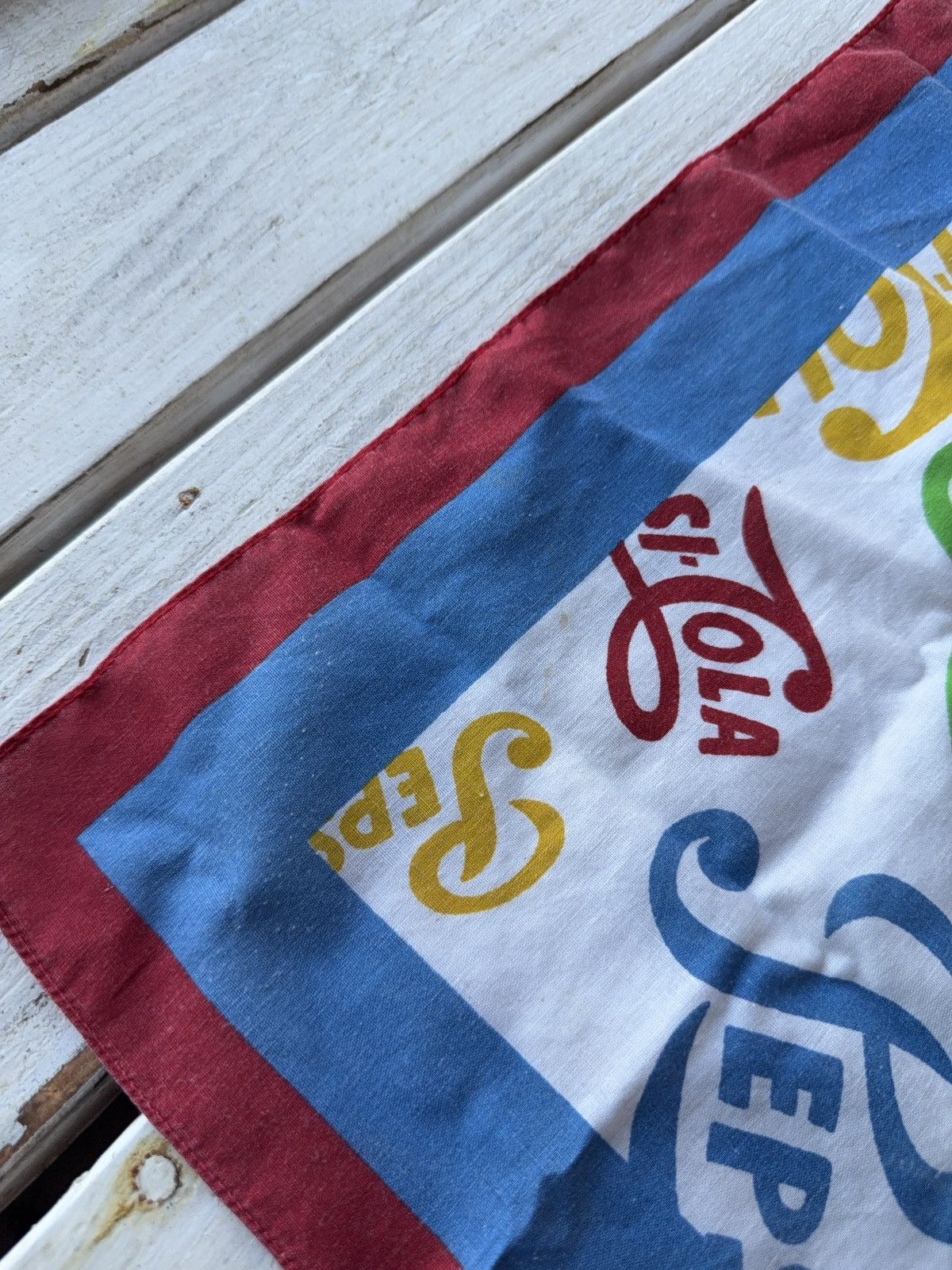 Coca Cola × Pepsi × Vintage Vintage Pepsi Cola Logo Bandana Handkerchief USA 1993 Promo Size ONE SIZE - 6 Thumbnail