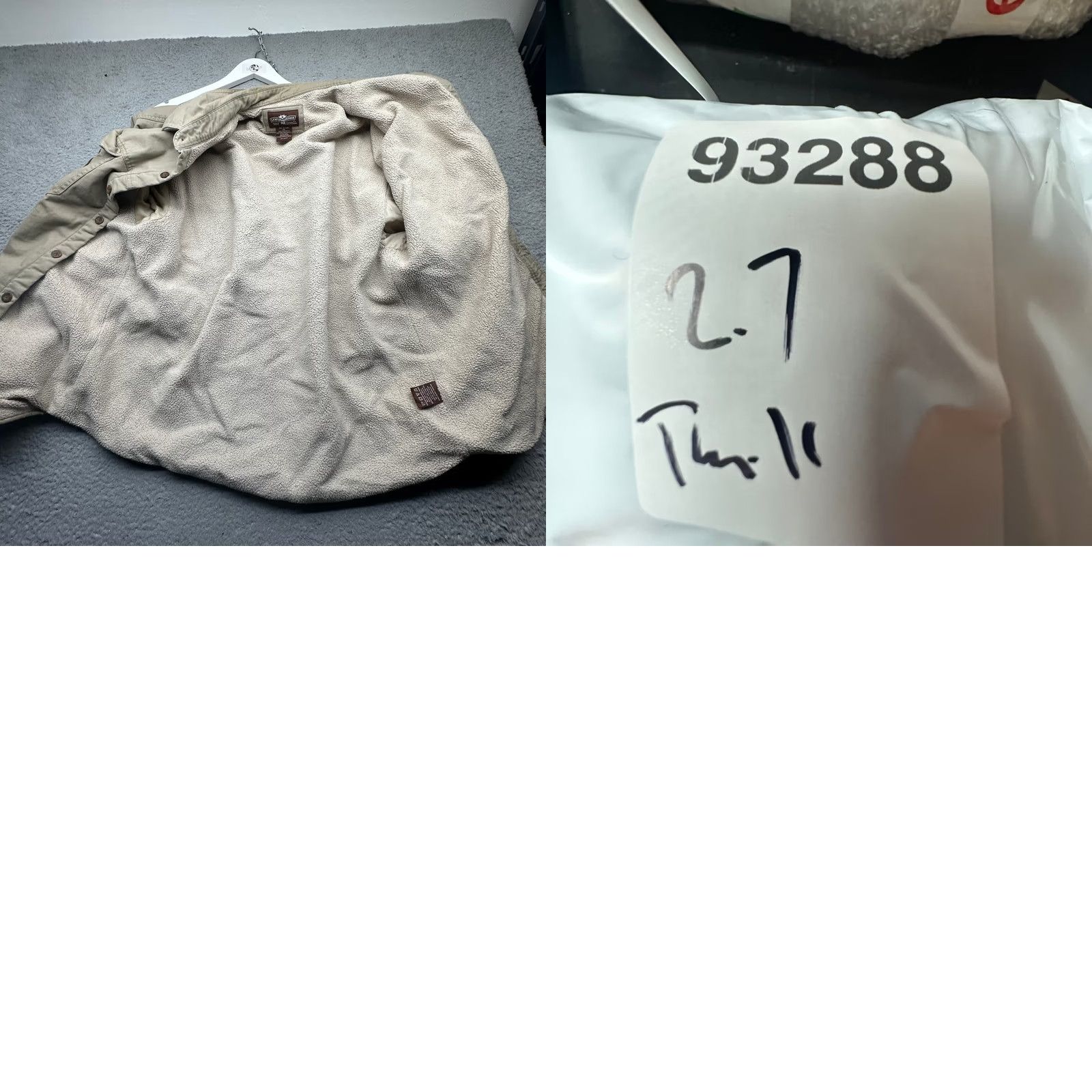 Levi's Levi's Button Twill Sherpa Fleece Lined Shirt Men 2XL Beige Long Sleeve Shacket Size US XXL / EU 58 / 5 - 9 Thumbnail