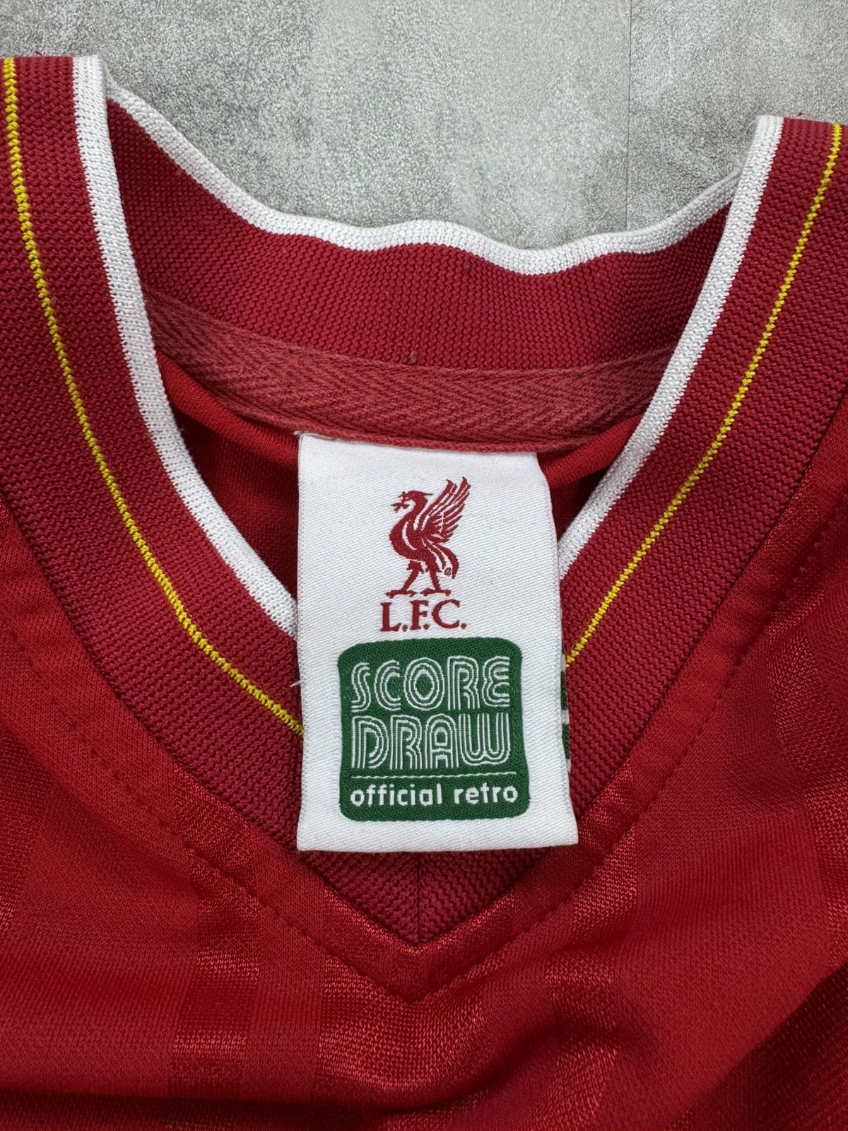 Vintage SCORE DRAW LFC OFFICIAL RETRO SOCCER JERSEY LIVERPOOL Size US M / EU 48-50 / 2 - 10 Thumbnail