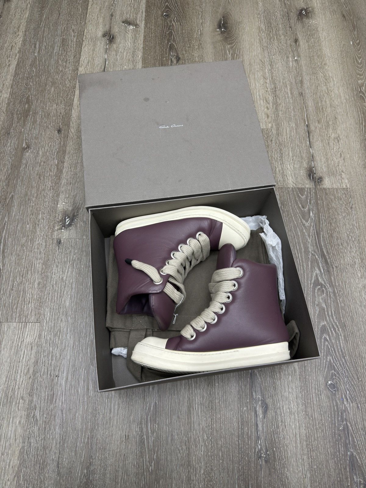 Rick Owens Jumbo Lace Padded Ramones High 'Amethyst'