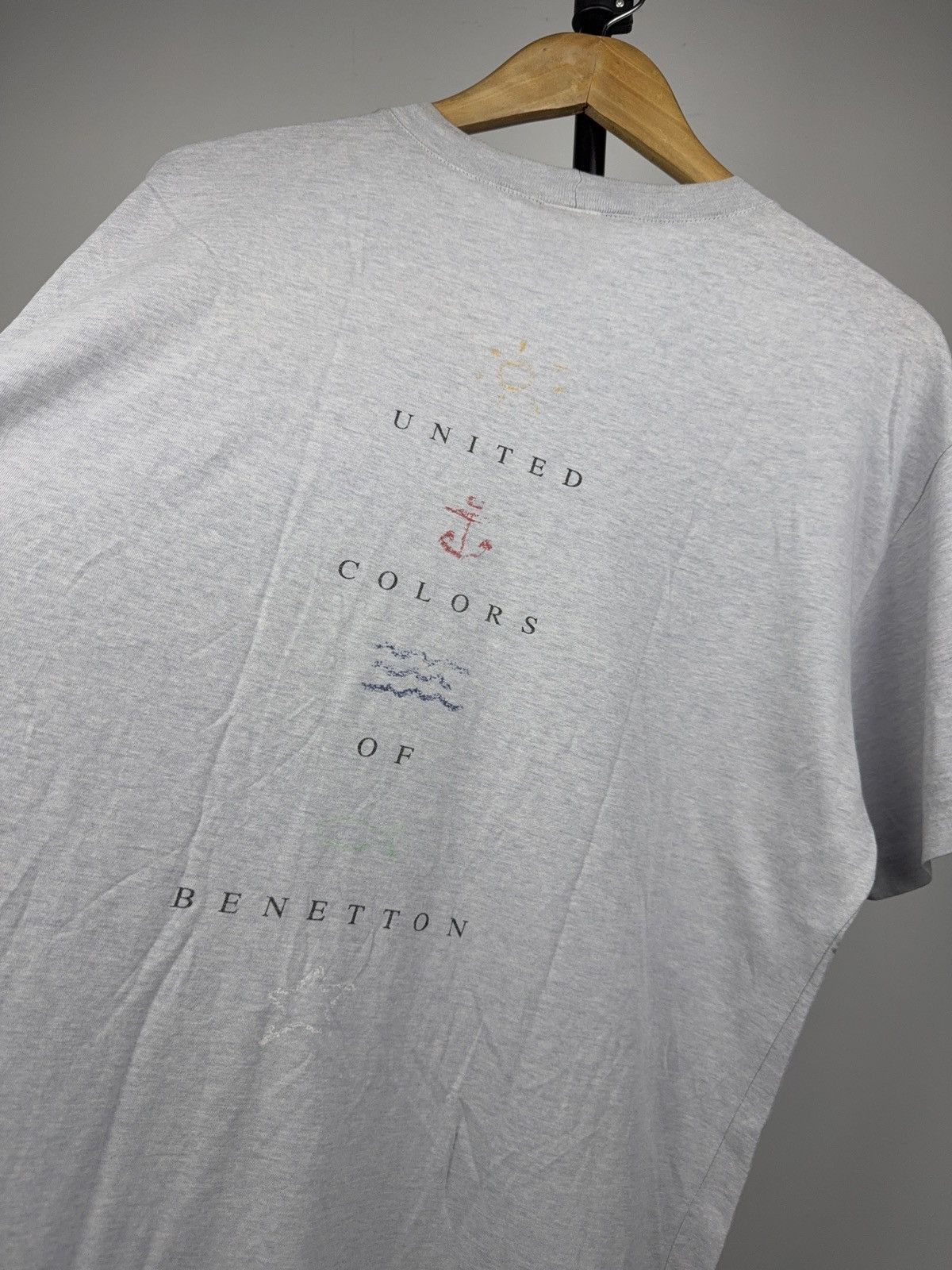 United Colors Of Benetton RARE Retro Benetton Made in Italy 90s Double sided Logo Tee Size US M / EU 48-50 / 2 - 10 Thumbnail
