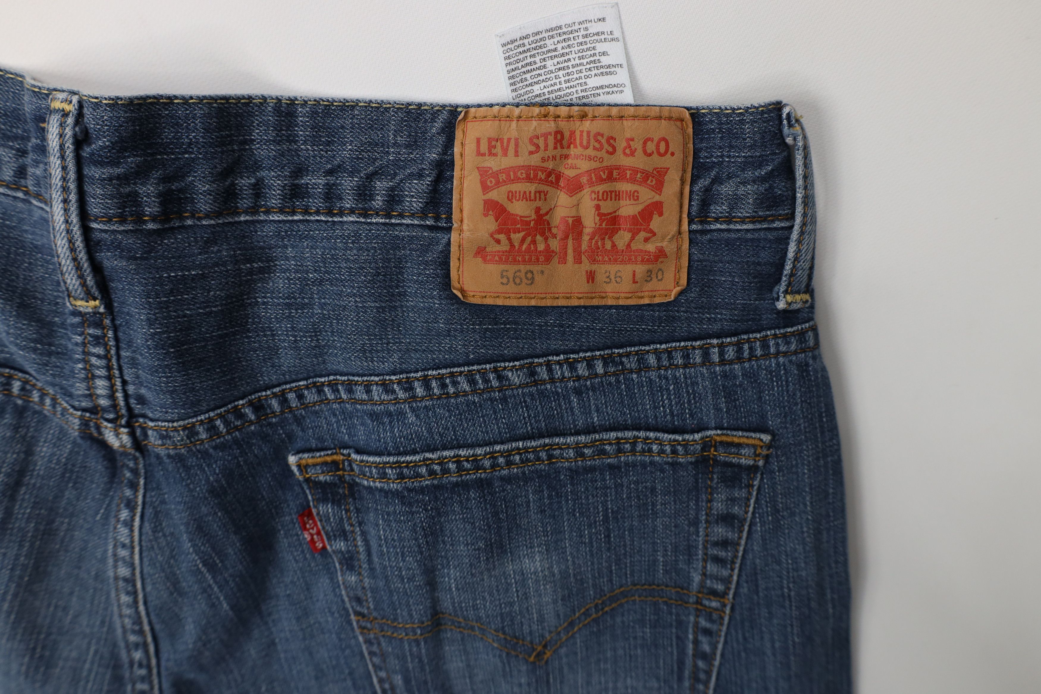 Levi's Vintage Y2K Levis 569 Straight Wide Leg Denim Jeans Blue Size US 36 / EU 52 - 15 Thumbnail