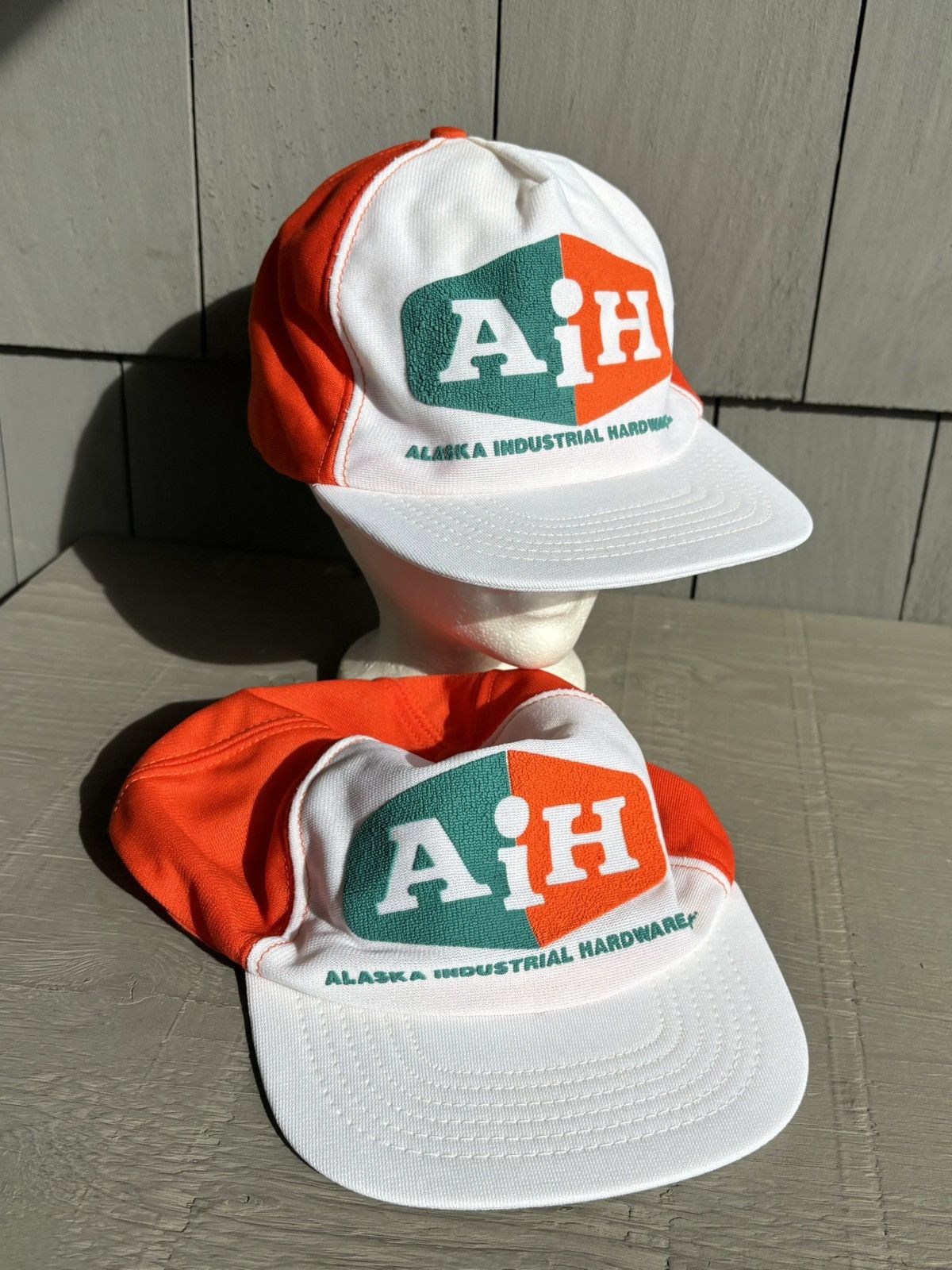 Vintage 1970s Trucker Hats Vintage Baseball Cap Mesh Matching Set 70 Size ONE SIZE - 1 Thumbnail