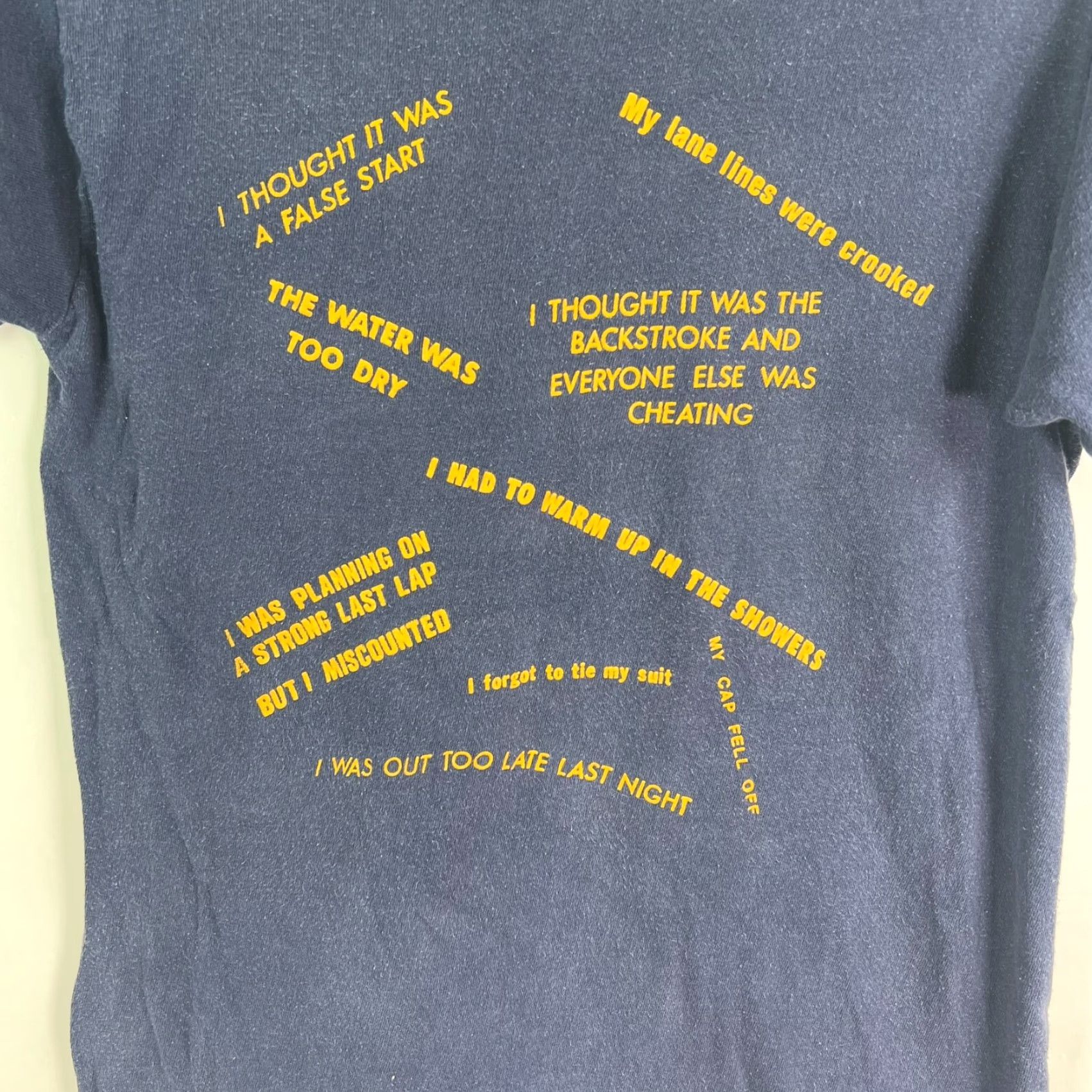 Vintage VINTAGE Wolf Excuses Shirt T-Shirt Blues Short Sleeve Crew Neck Adult L Blue Aquaman Funny Theme Womens Size L / US 10 / IT 46 - 2 Thumbnail