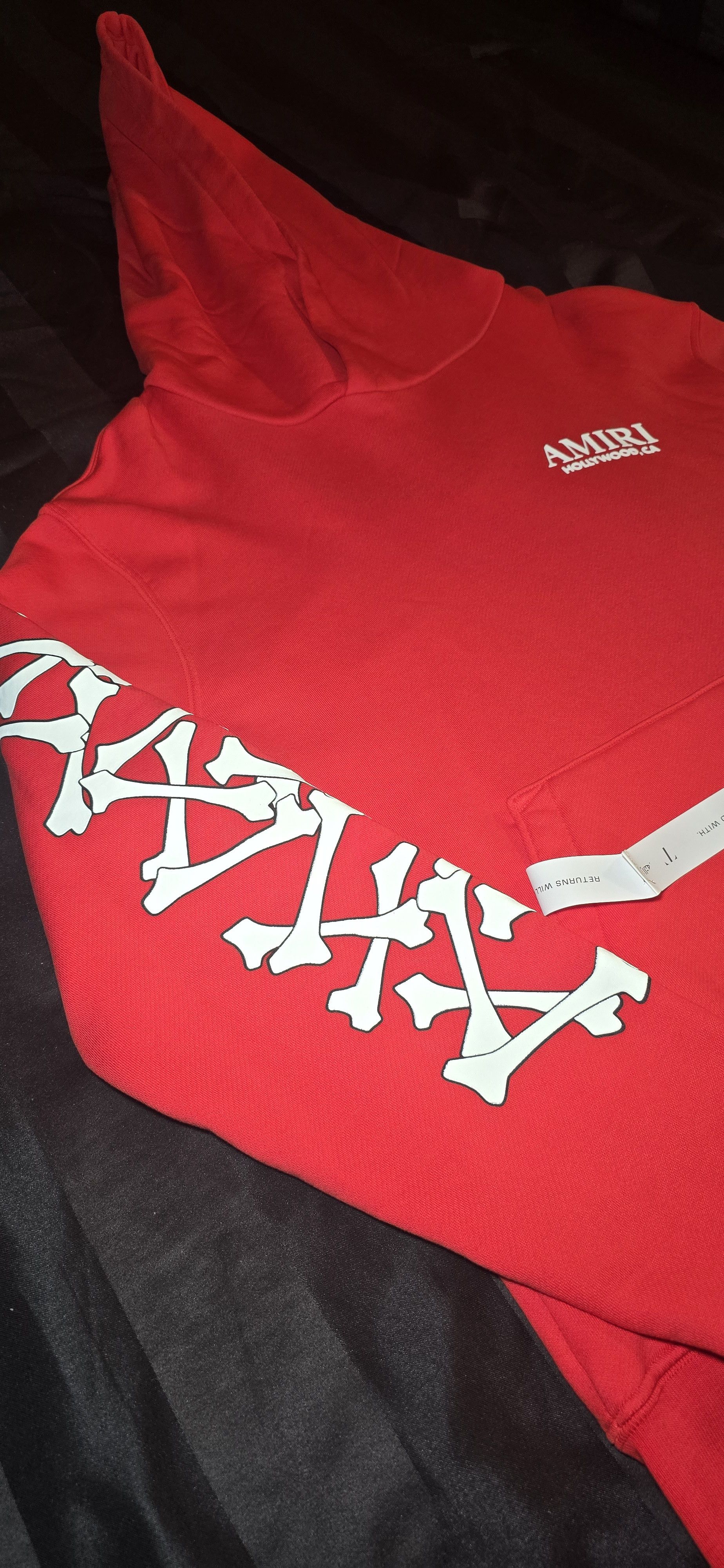 Amiri AMIRI BONES STACKED HOODIE RED SZ L Size US L / EU 52-54 / 3 - 5 Thumbnail