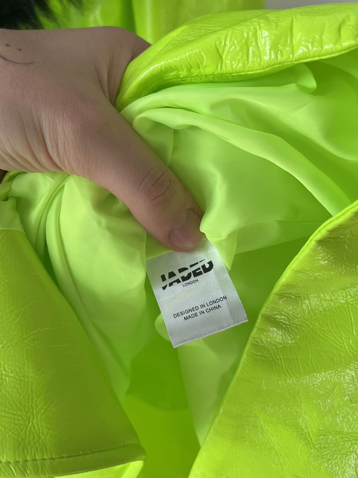 Jaded London Jaded London Neon Green Trench Coat Faux Fur Trims UK10 Size S / US 4 / IT 40 - 8 Thumbnail