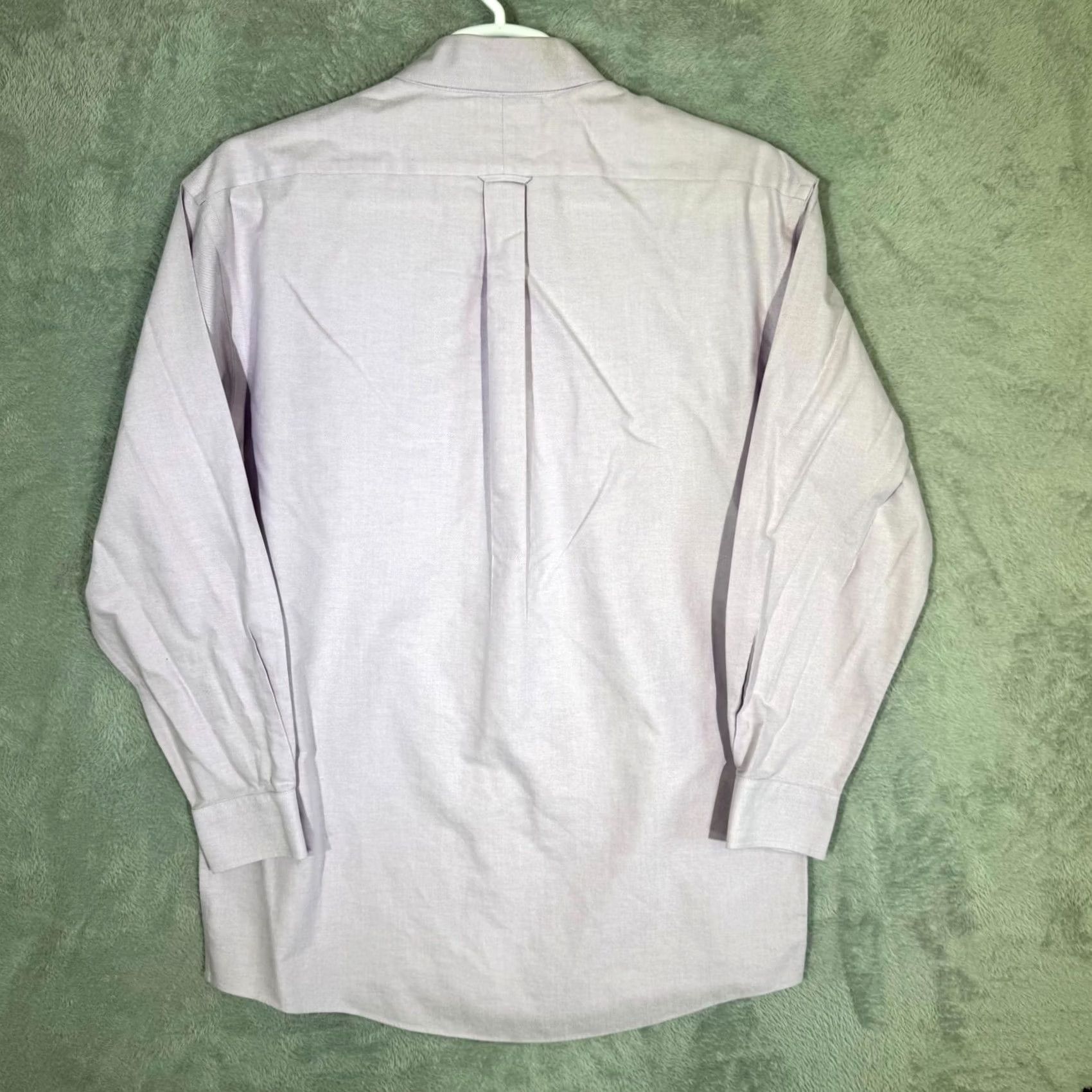 Roundtree & Yorke Gold Label Dress Shirt Mens Long Sleeve 16x34 Light Purple 100% Cotton Formal Shirt Size 42R - 2 Thumbnail