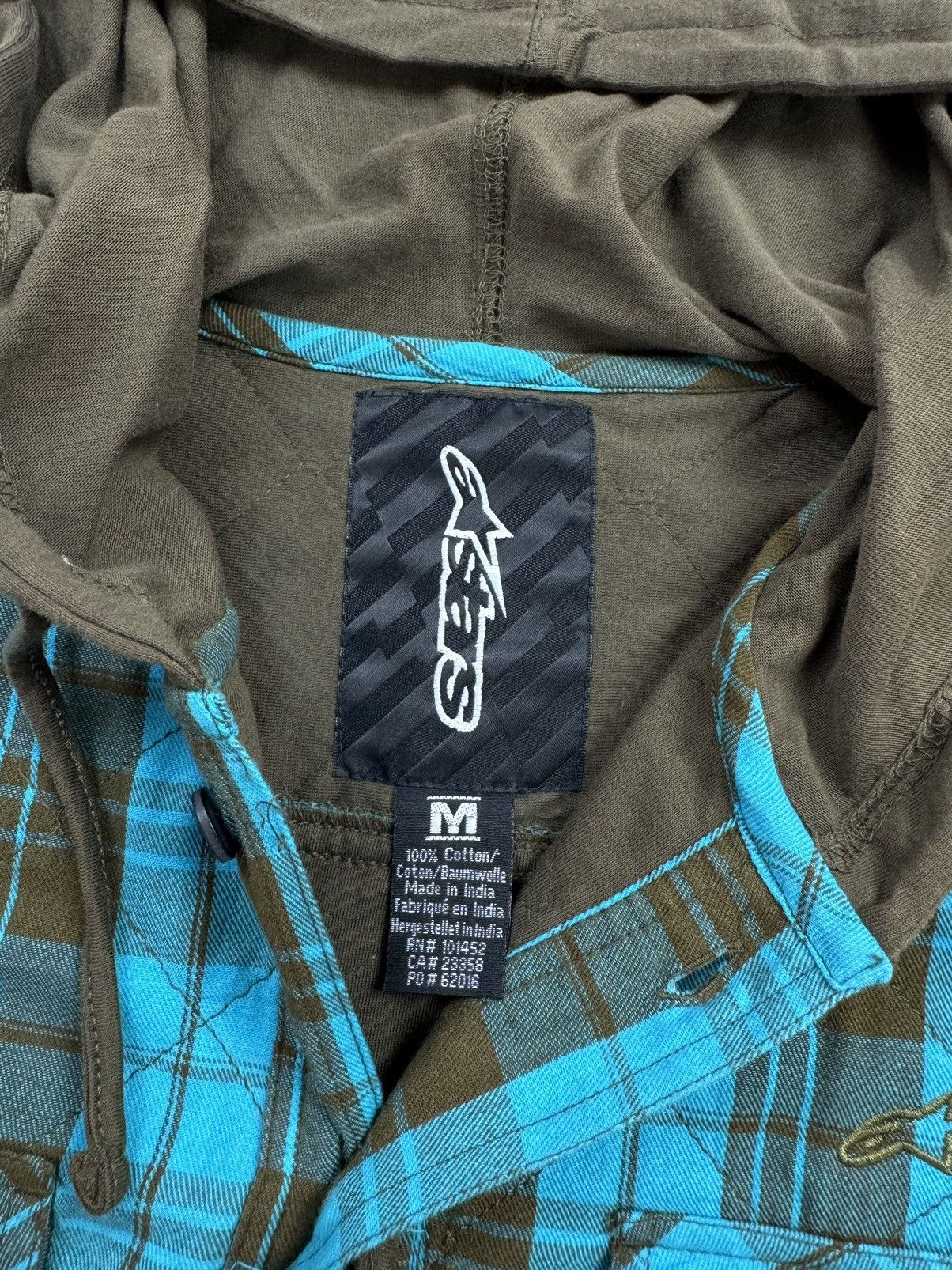 Other Astars plaid quilt shirt with hoodie motorcross Mens size M Size US M / EU 48-50 / 2 - 13 Thumbnail