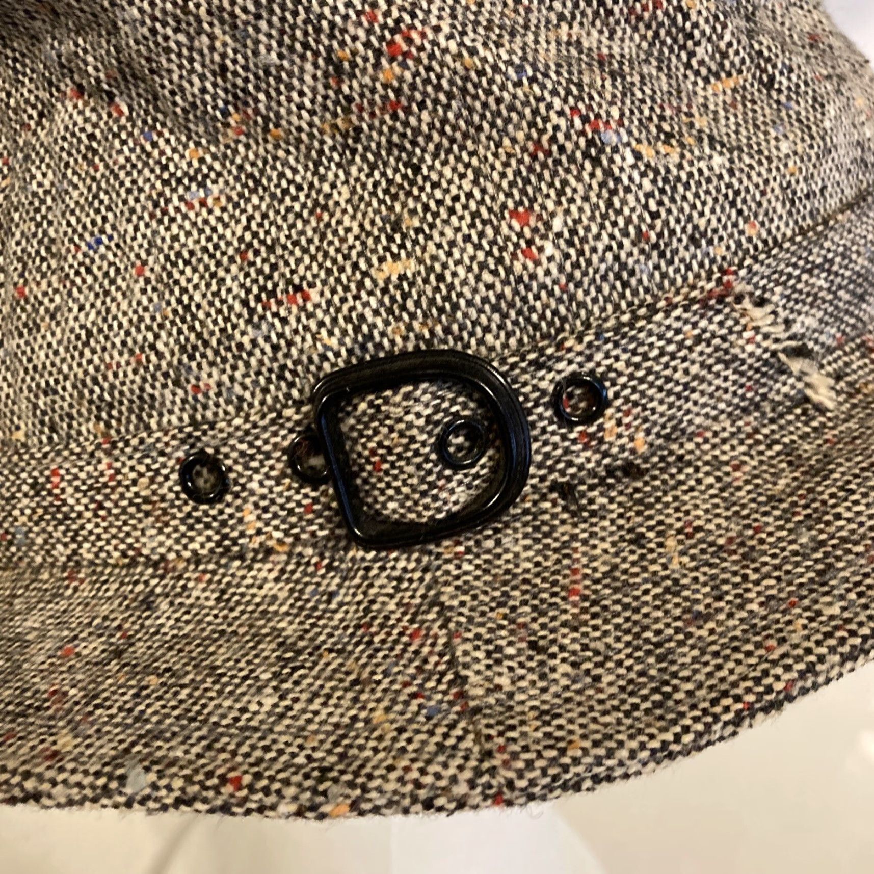Vintage VINTAGE Fedora Gray Tweed USA 7-1/4 7-3/8 Men’s Size 7 1/4 Size ONE SIZE - 2 Thumbnail